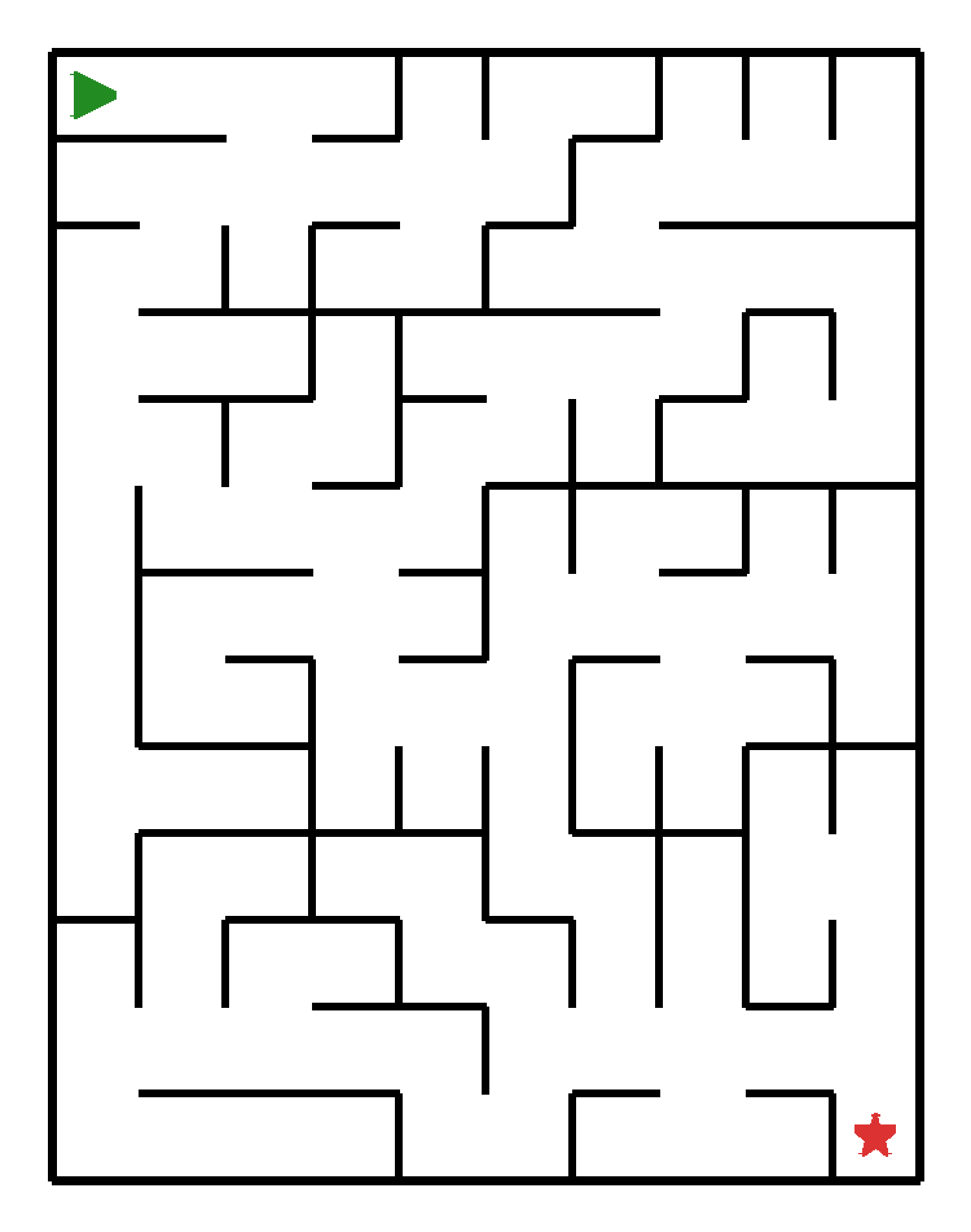 Labyrinth-Rätsel Labyrinth (mittel) für Vorschule aus der Kategorie Labyrinth - kostenlos ausdrucken