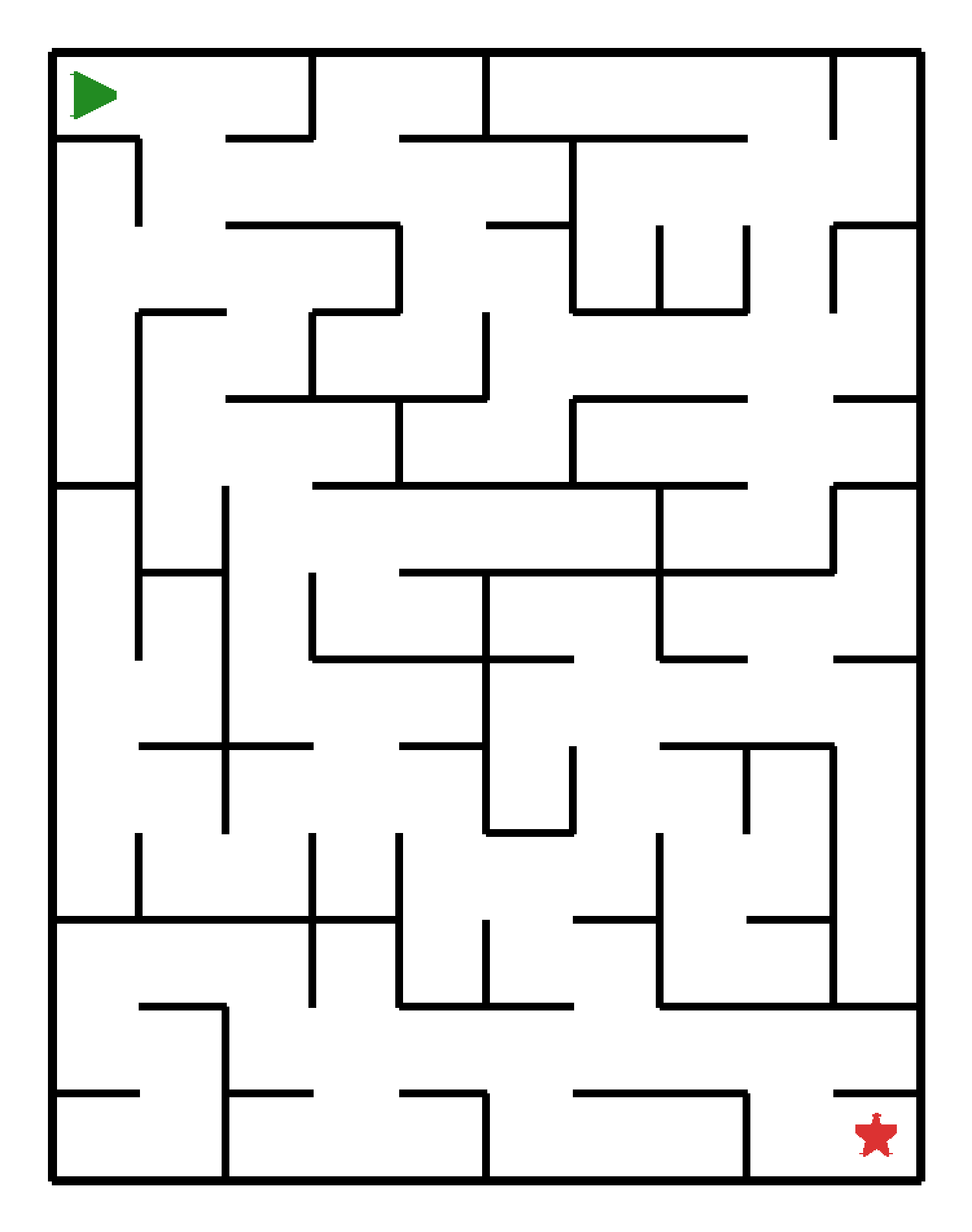 Labyrinth-Rätsel Labyrinth (mittel) für Vorschule aus der Kategorie Labyrinth - kostenlos ausdrucken