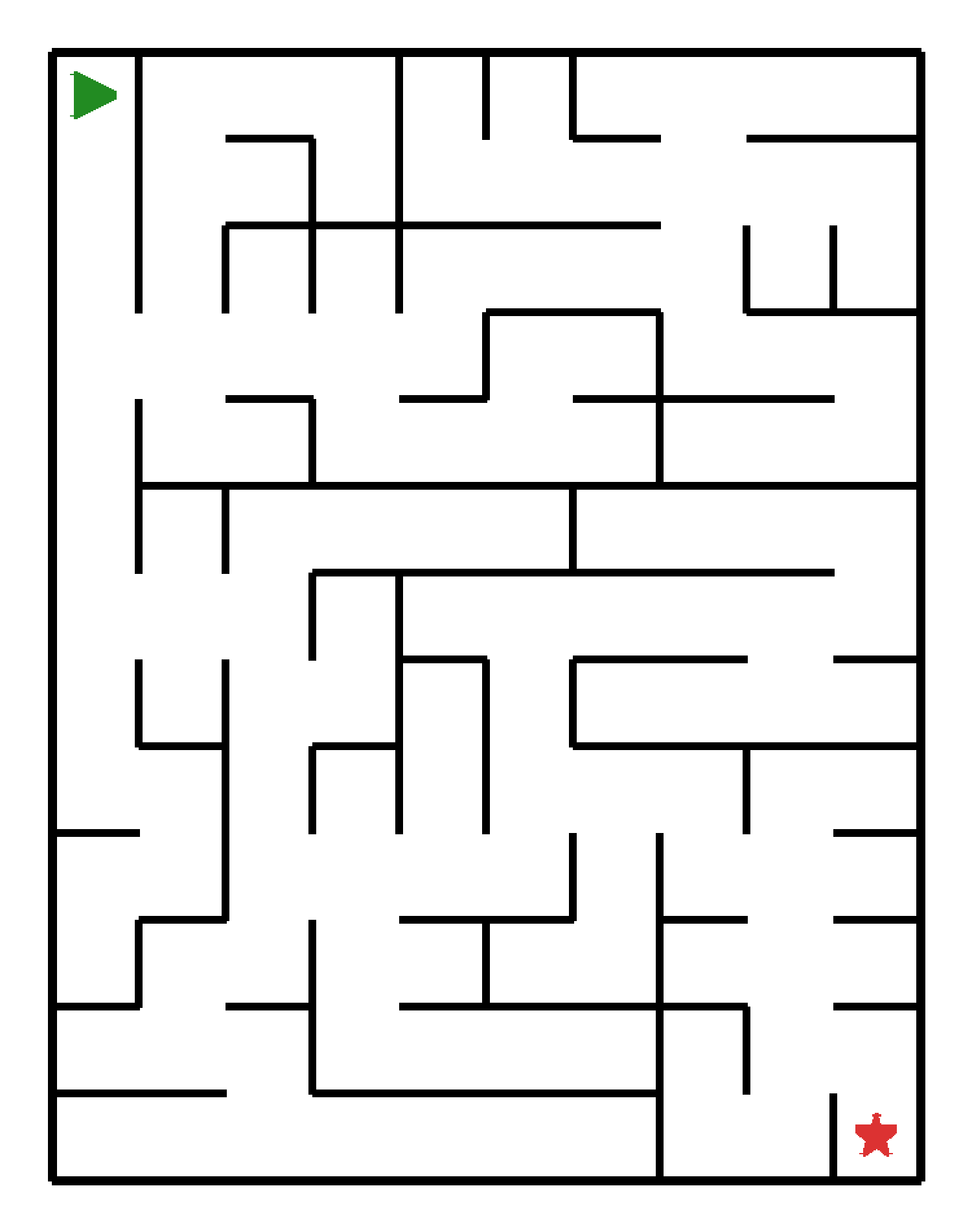 Labyrinth-Rätsel Labyrinth (mittel) für Vorschule aus der Kategorie Labyrinth - kostenlos ausdrucken