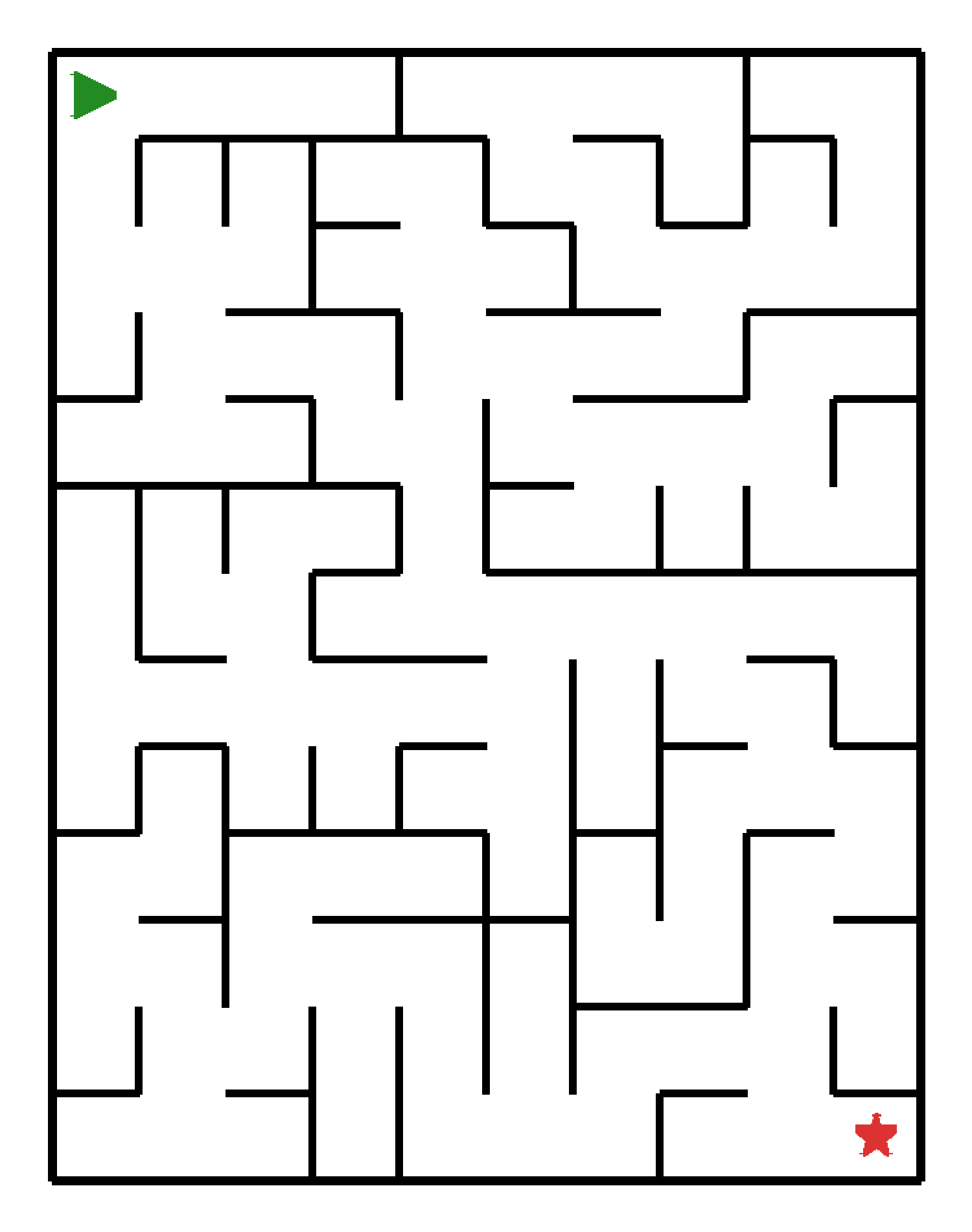 Labyrinth-Rätsel Labyrinth (mittel) für Vorschule aus der Kategorie Labyrinth - kostenlos ausdrucken