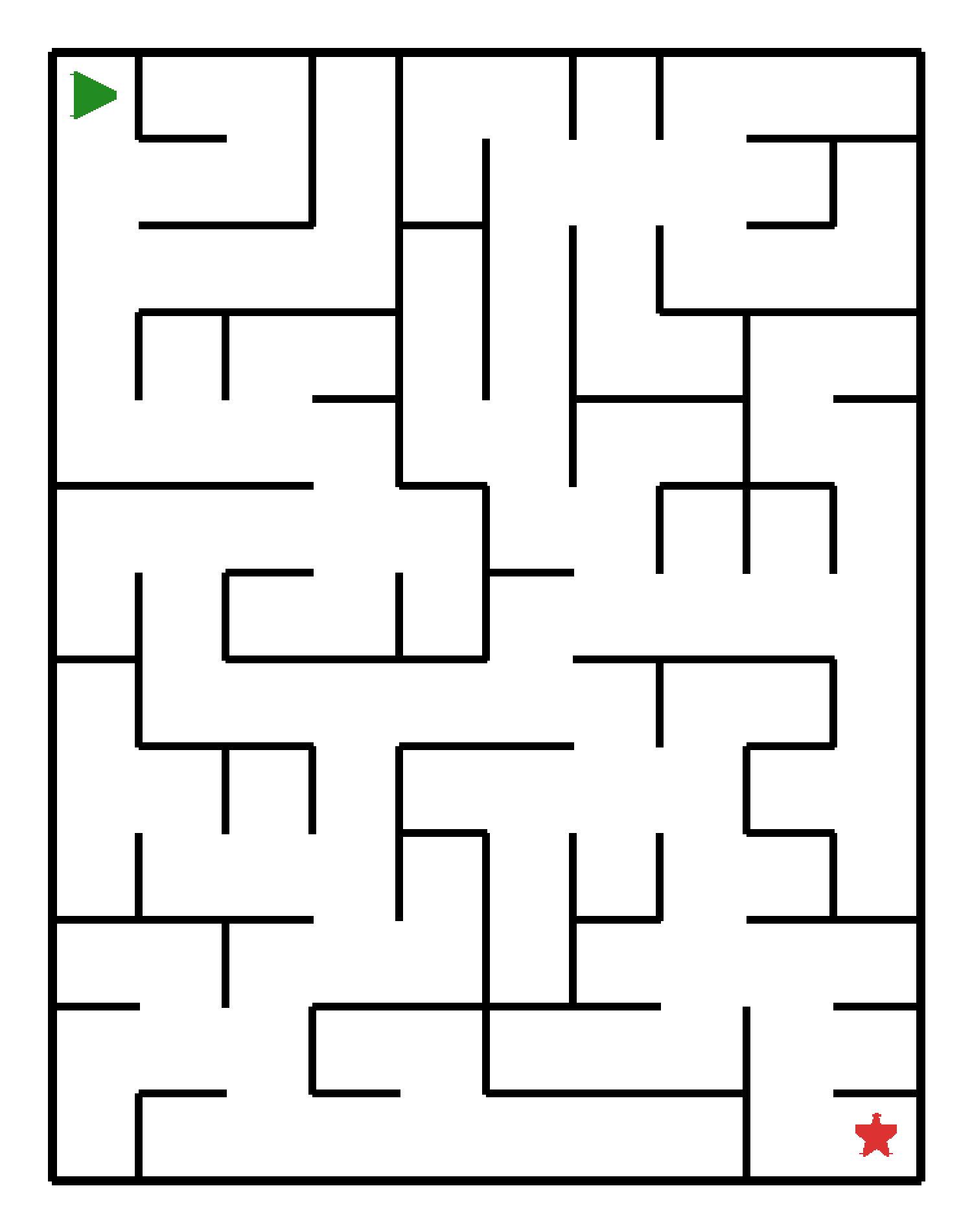 Labyrinth-Rätsel Labyrinth (mittel) für Vorschule aus der Kategorie Labyrinth - kostenlos ausdrucken