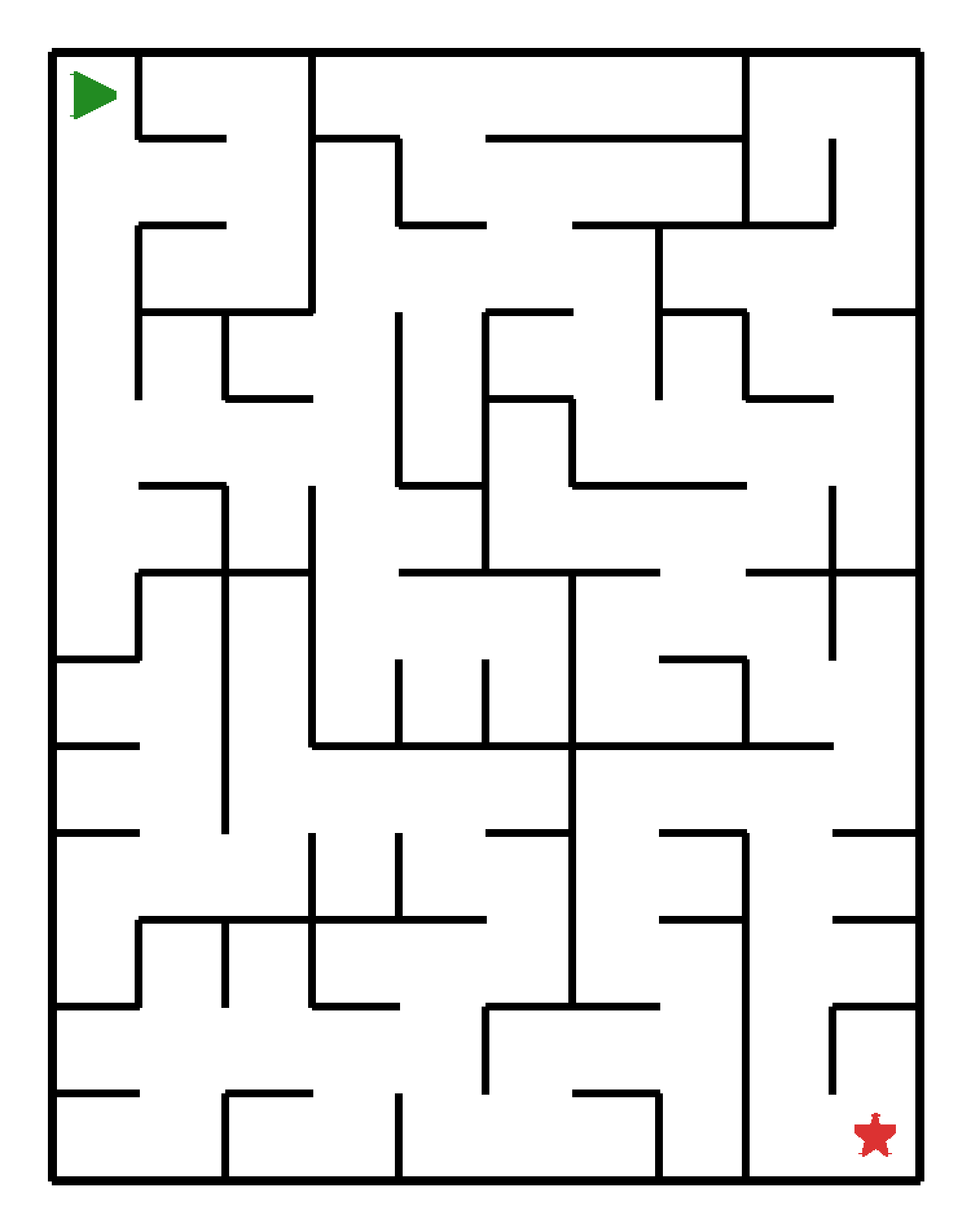 Labyrinth-Rätsel Labyrinth (mittel) für Vorschule aus der Kategorie Labyrinth - kostenlos ausdrucken