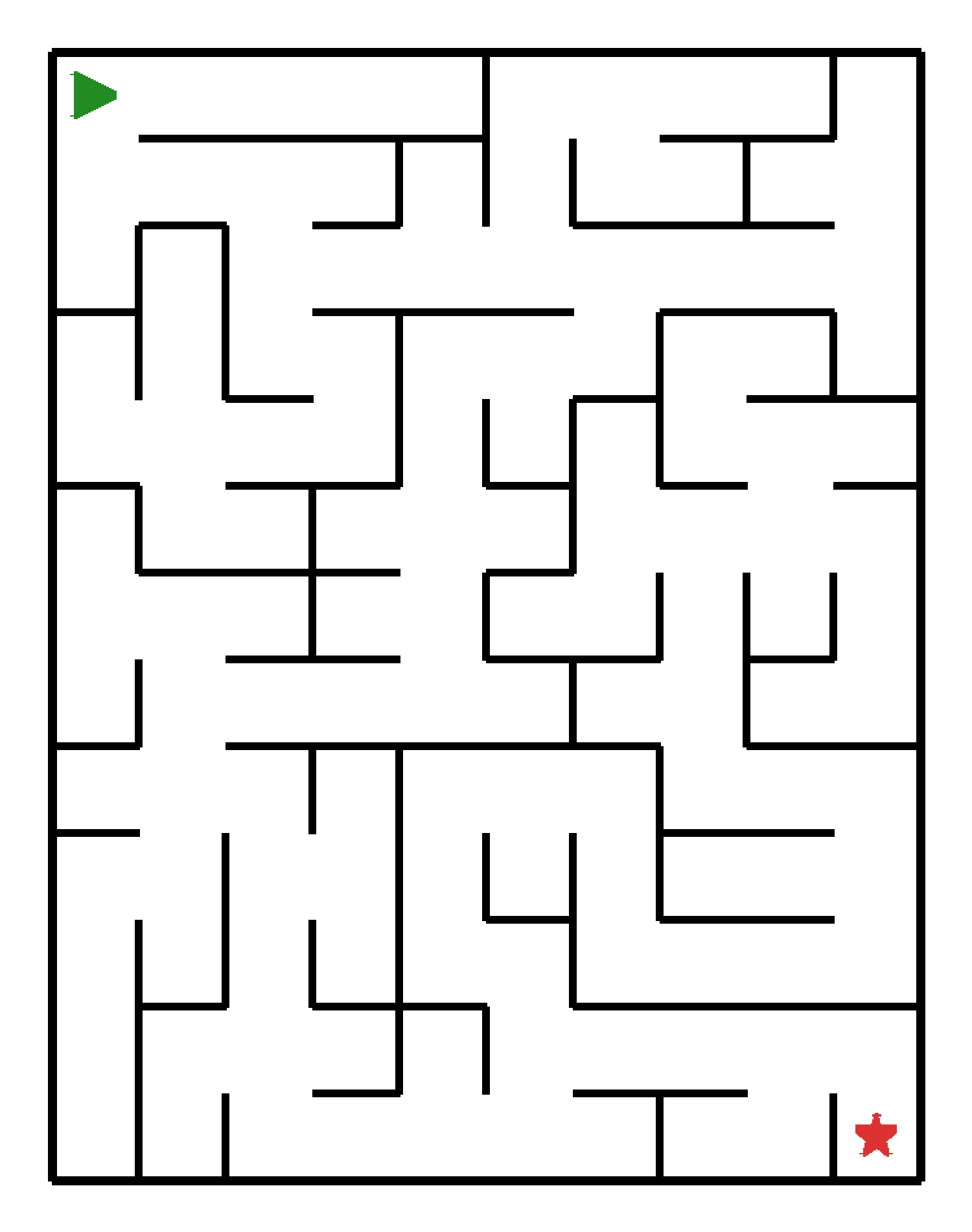 Labyrinth-Rätsel Labyrinth (mittel) für Vorschule aus der Kategorie Labyrinth - kostenlos ausdrucken