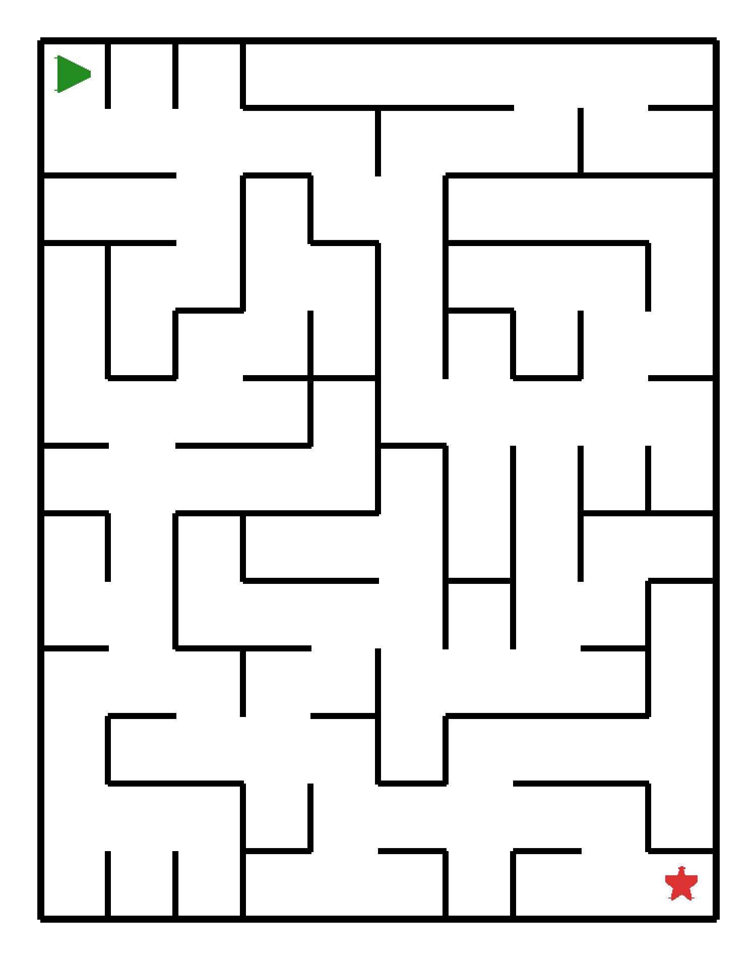 Labyrinth-Rätsel Labyrinth (mittel) für Vorschule aus der Kategorie Labyrinth - kostenlos ausdrucken