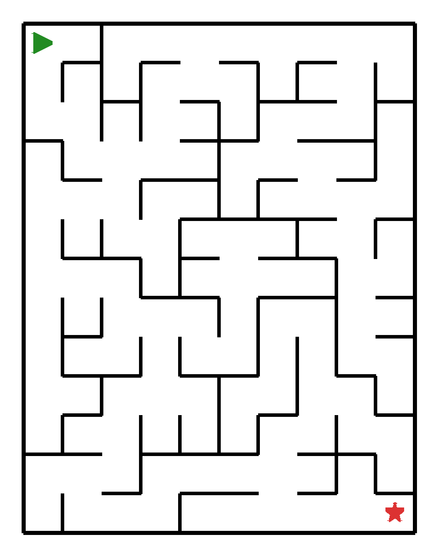 Labyrinth-Rätsel Labyrinth (mittel) für Vorschule aus der Kategorie Labyrinth - kostenlos ausdrucken