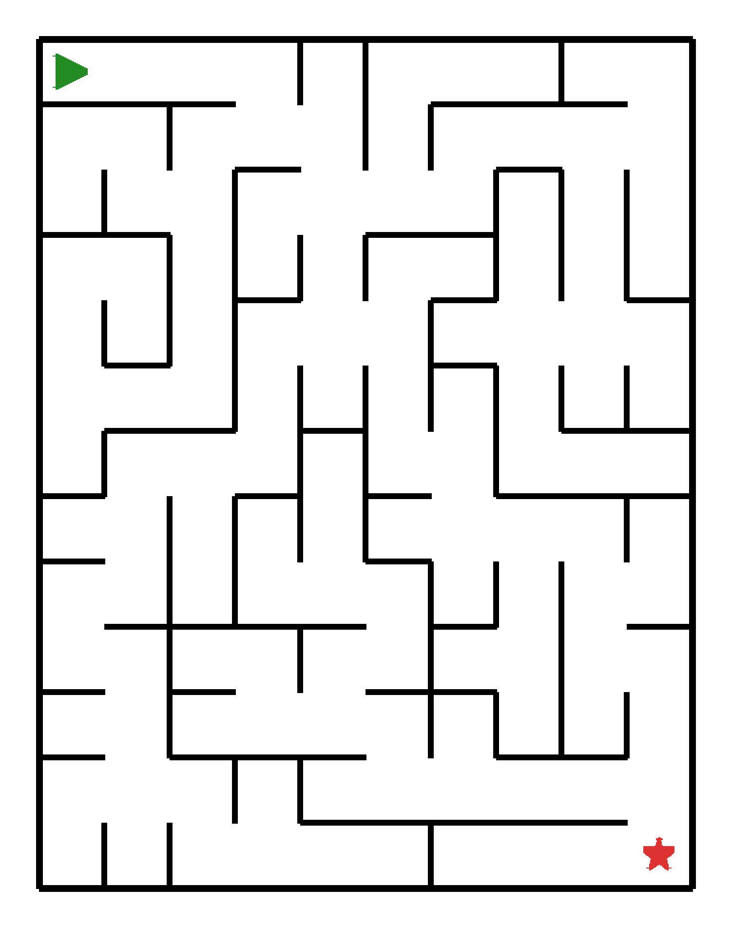 Labyrinth-Rätsel Labyrinth (mittel) für Vorschule aus der Kategorie Labyrinth - kostenlos ausdrucken