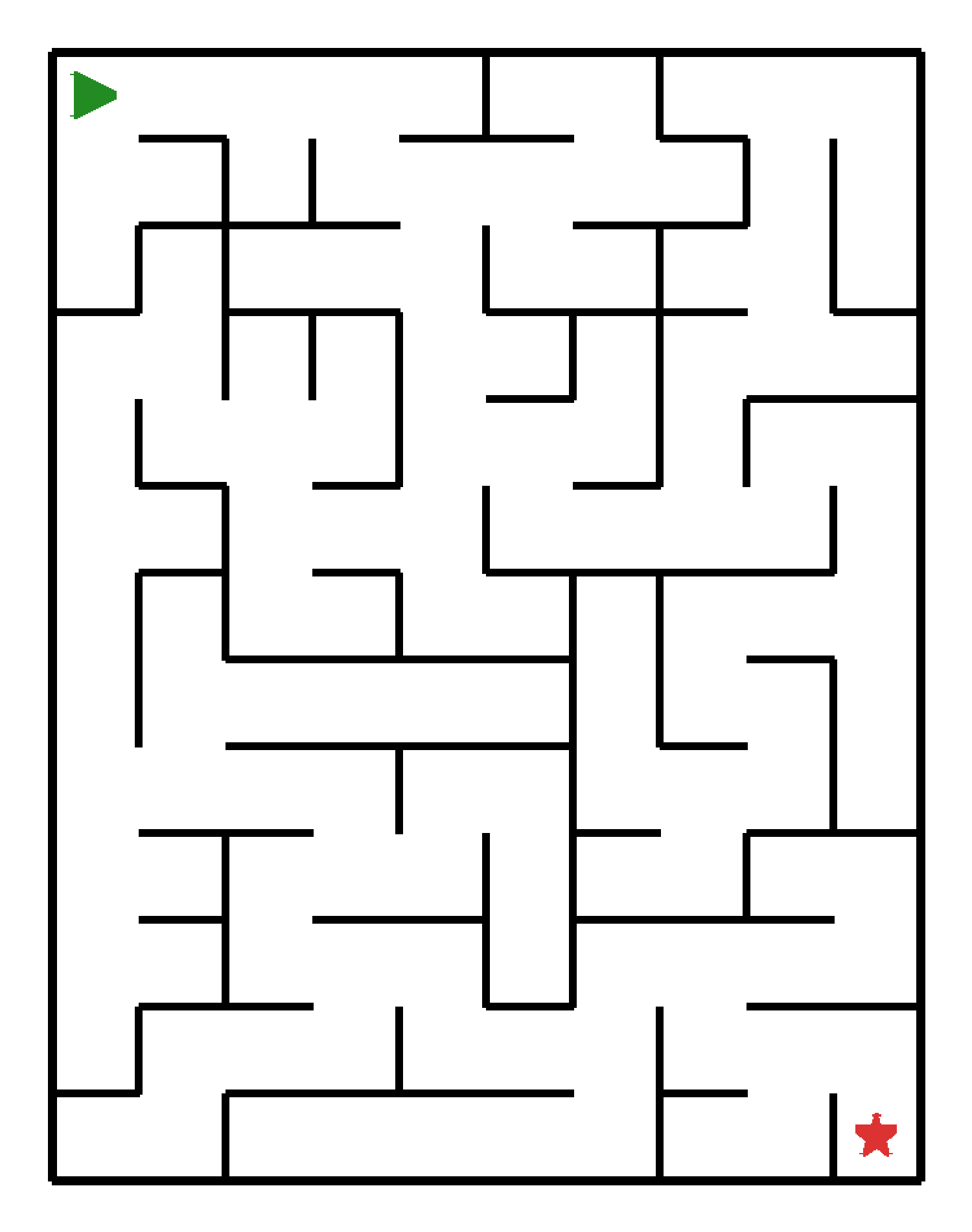 Labyrinth-Rätsel Labyrinth (mittel) für Vorschule aus der Kategorie Labyrinth - kostenlos ausdrucken