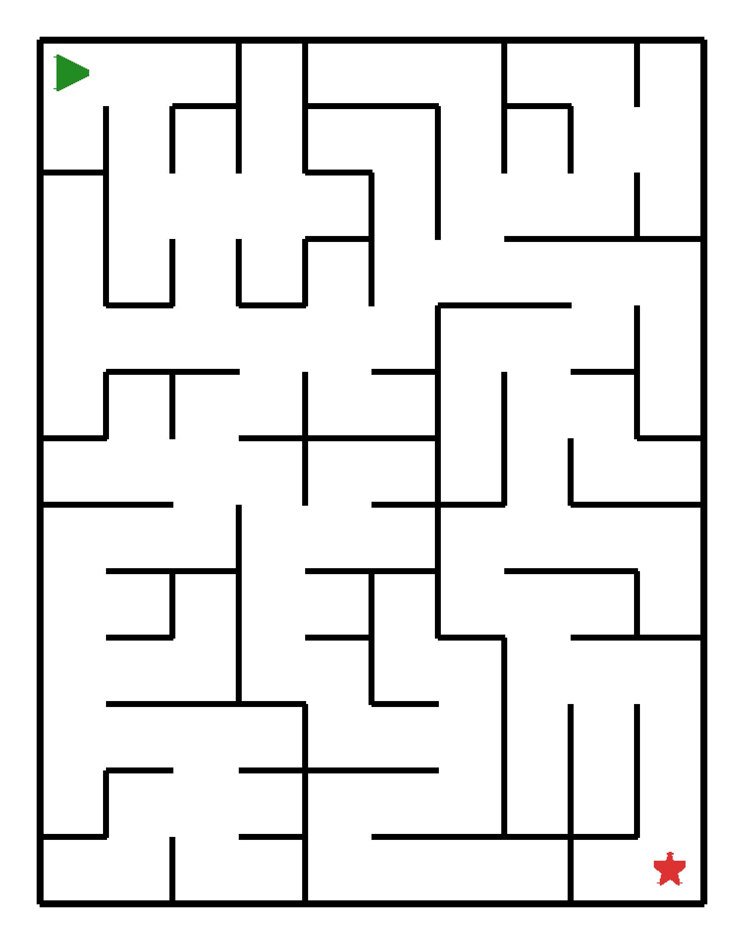 Labyrinth-Rätsel Labyrinth (mittel) für Vorschule aus der Kategorie Labyrinth - kostenlos ausdrucken