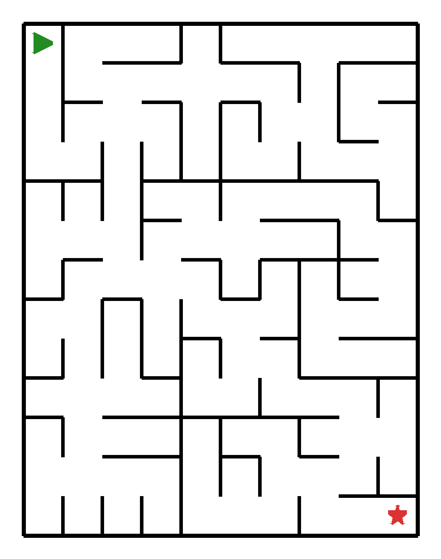 Labyrinth-Rätsel Labyrinth (mittel) für Vorschule aus der Kategorie Labyrinth - kostenlos ausdrucken