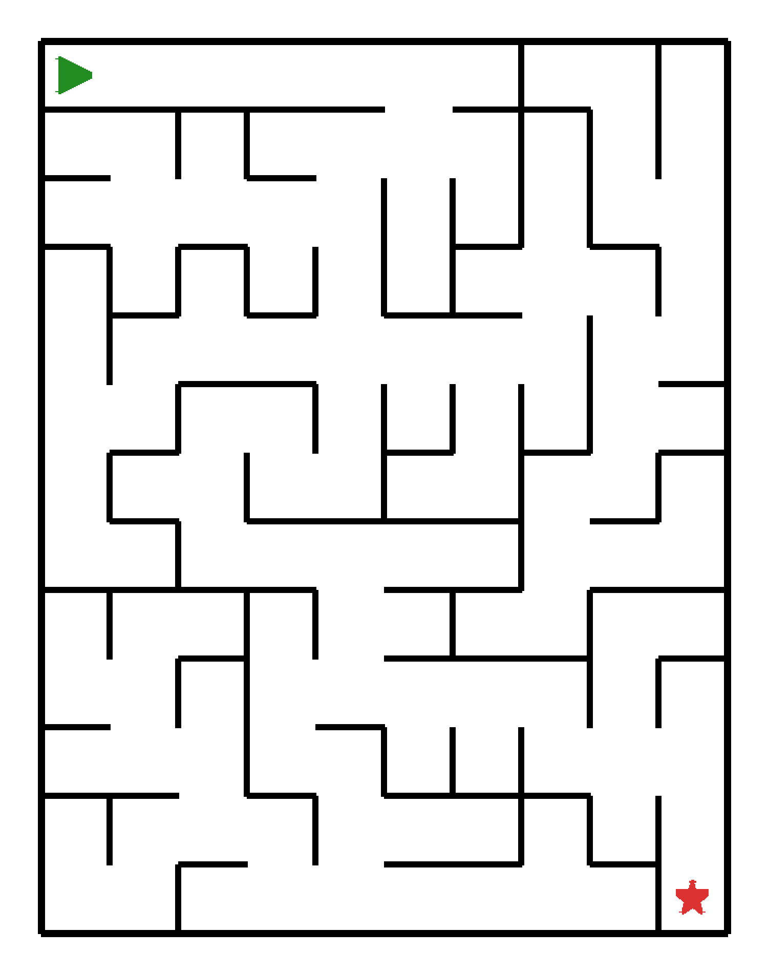 Labyrinth-Rätsel Labyrinth (mittel) für Vorschule aus der Kategorie Labyrinth - kostenlos ausdrucken