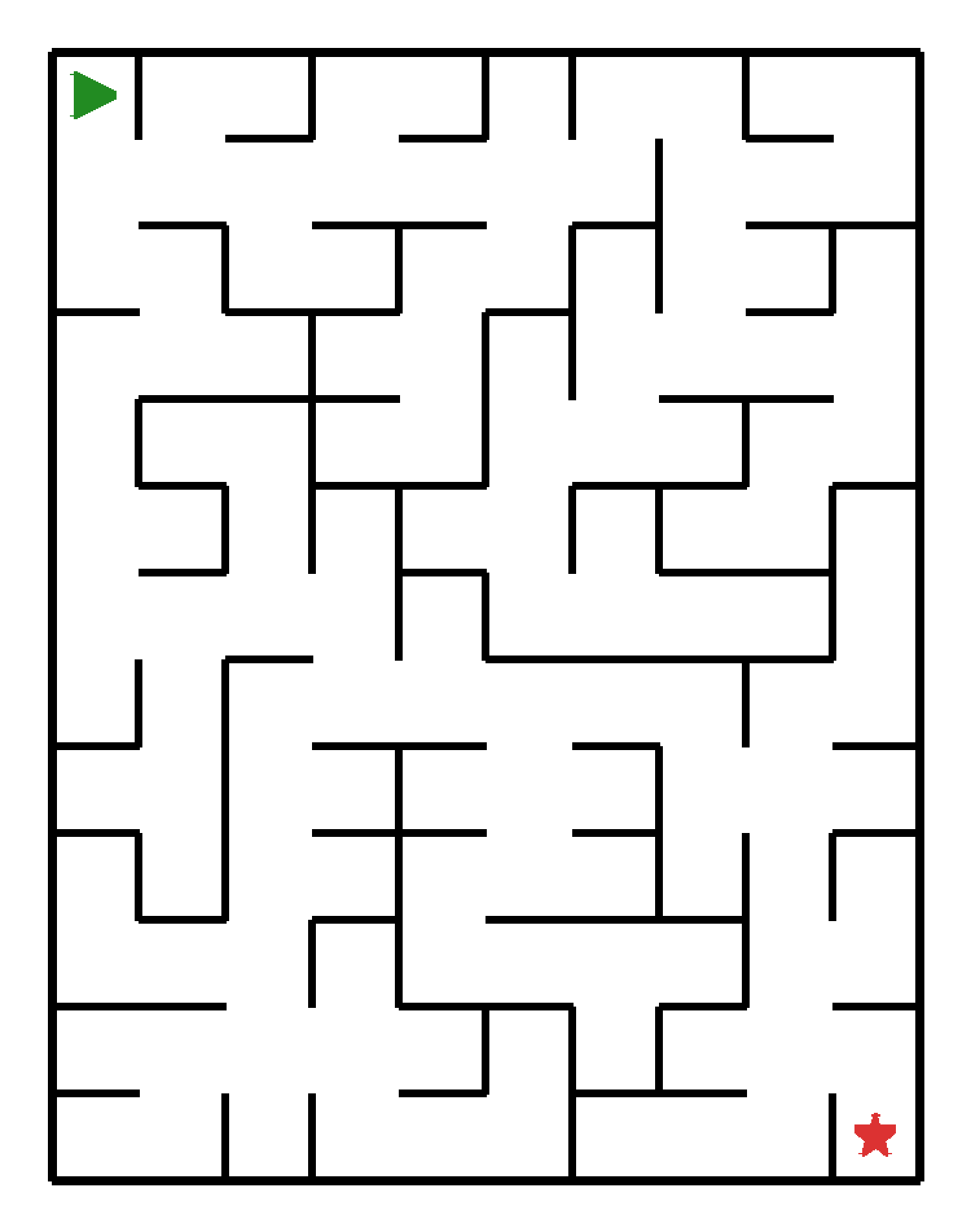 Labyrinth-Rätsel Labyrinth (mittel) für Vorschule aus der Kategorie Labyrinth - kostenlos ausdrucken