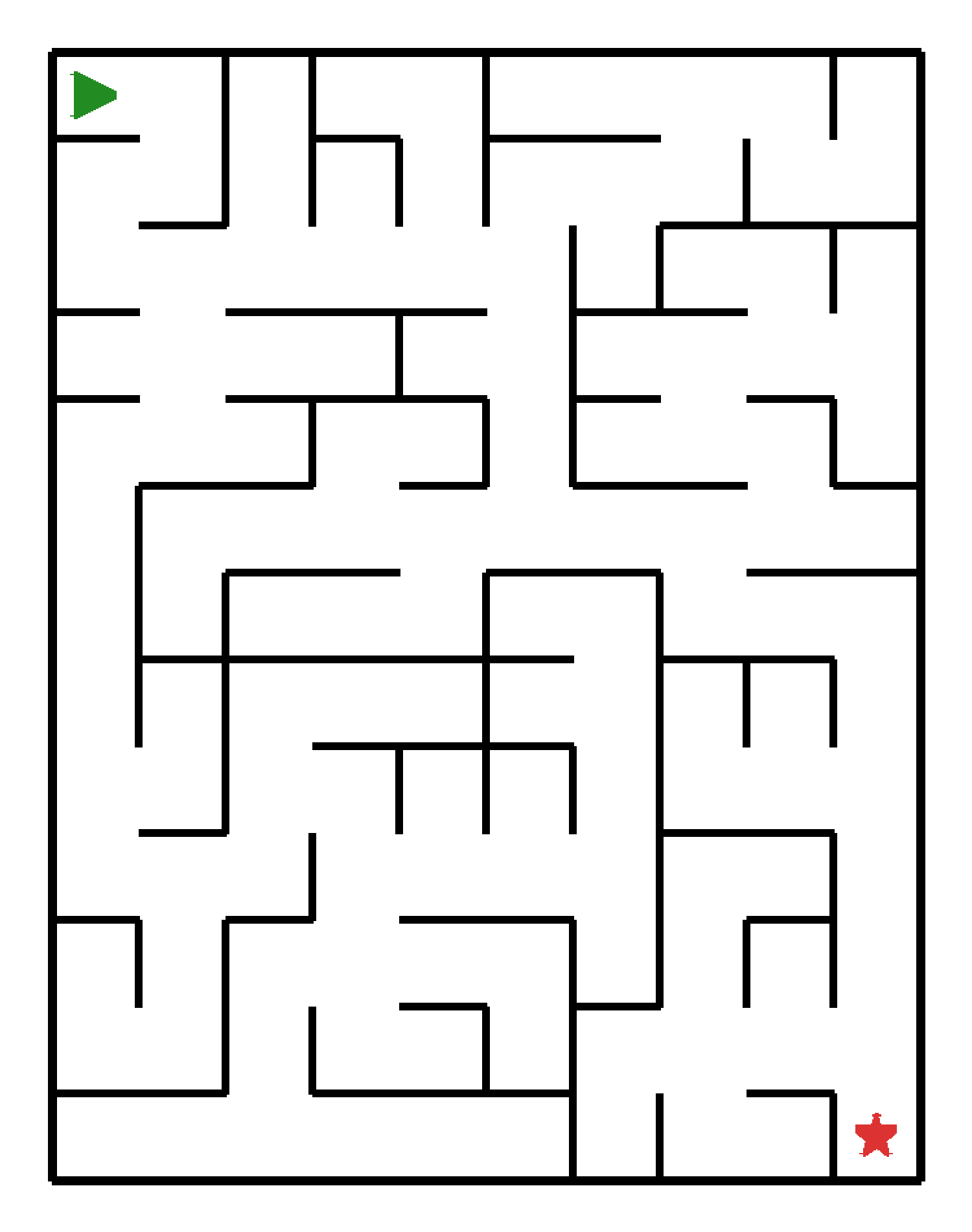 Labyrinth-Rätsel Labyrinth (mittel) für Vorschule aus der Kategorie Labyrinth - kostenlos ausdrucken