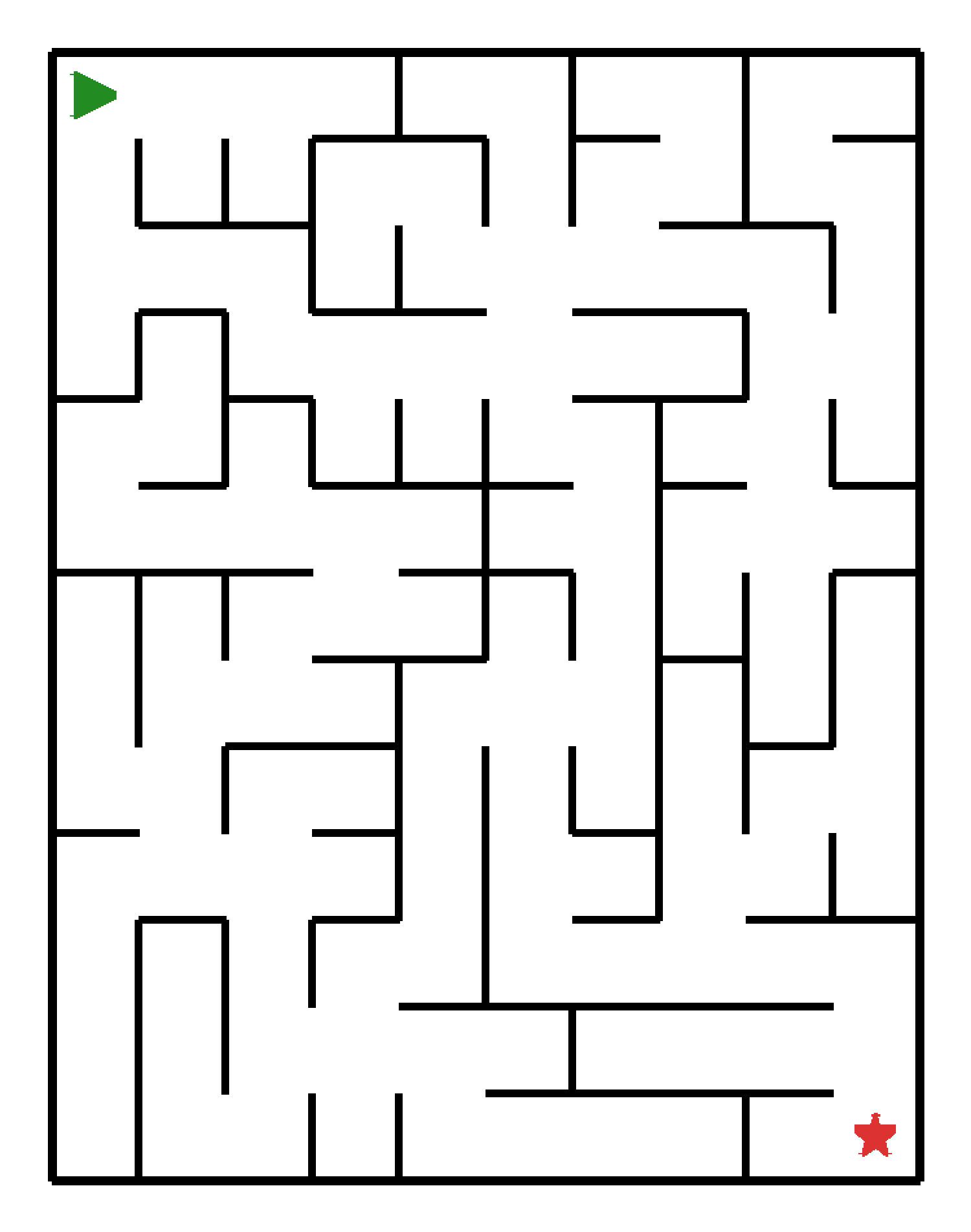 Labyrinth-Rätsel Labyrinth (mittel) für Vorschule aus der Kategorie Labyrinth - kostenlos ausdrucken