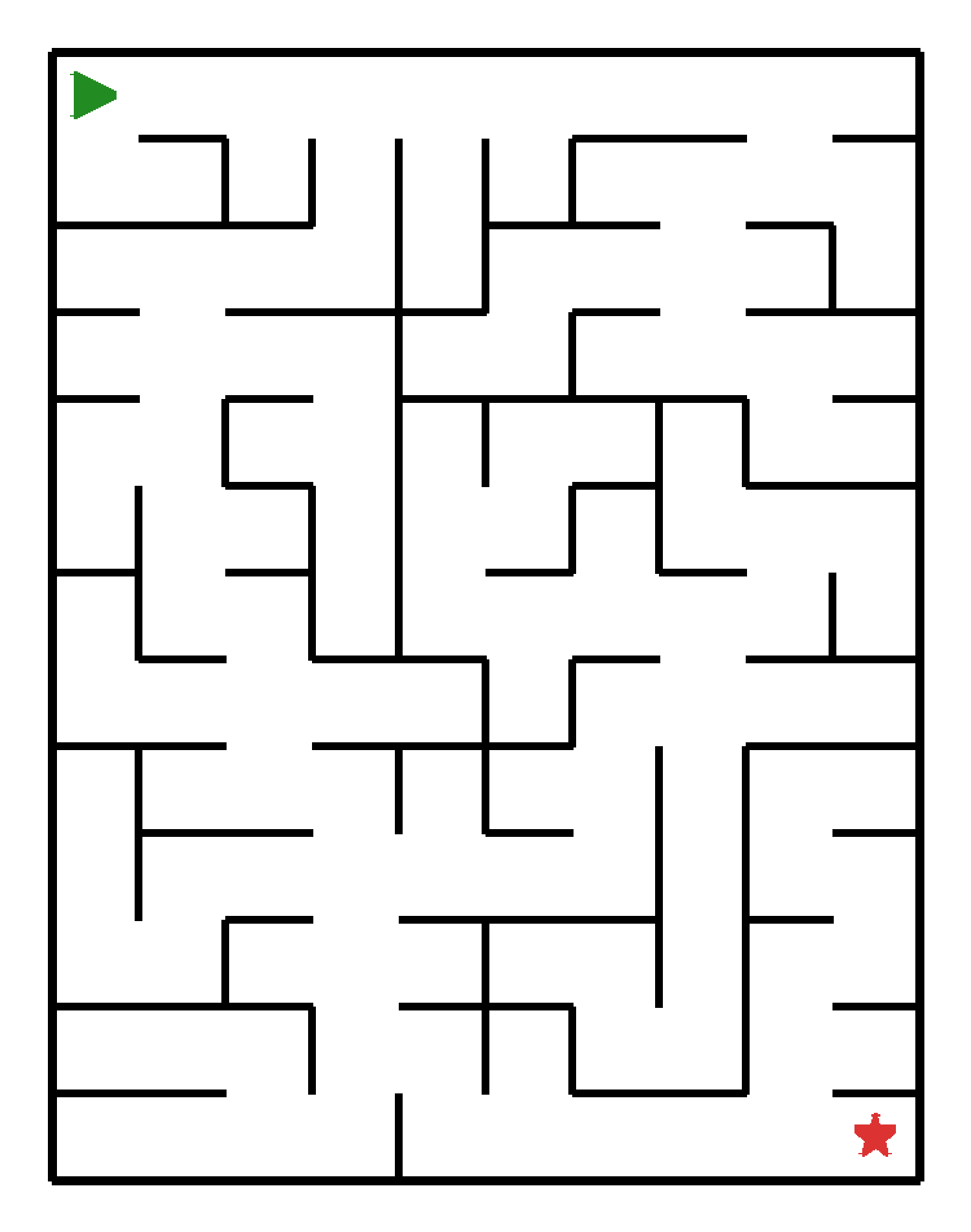 Labyrinth-Rätsel Labyrinth (mittel) für Vorschule aus der Kategorie Labyrinth - kostenlos ausdrucken