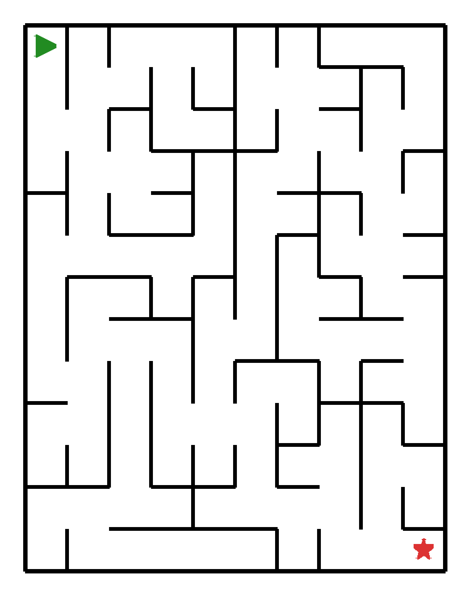 Labyrinth-Rätsel Labyrinth (mittel) für Vorschule aus der Kategorie Labyrinth - kostenlos ausdrucken