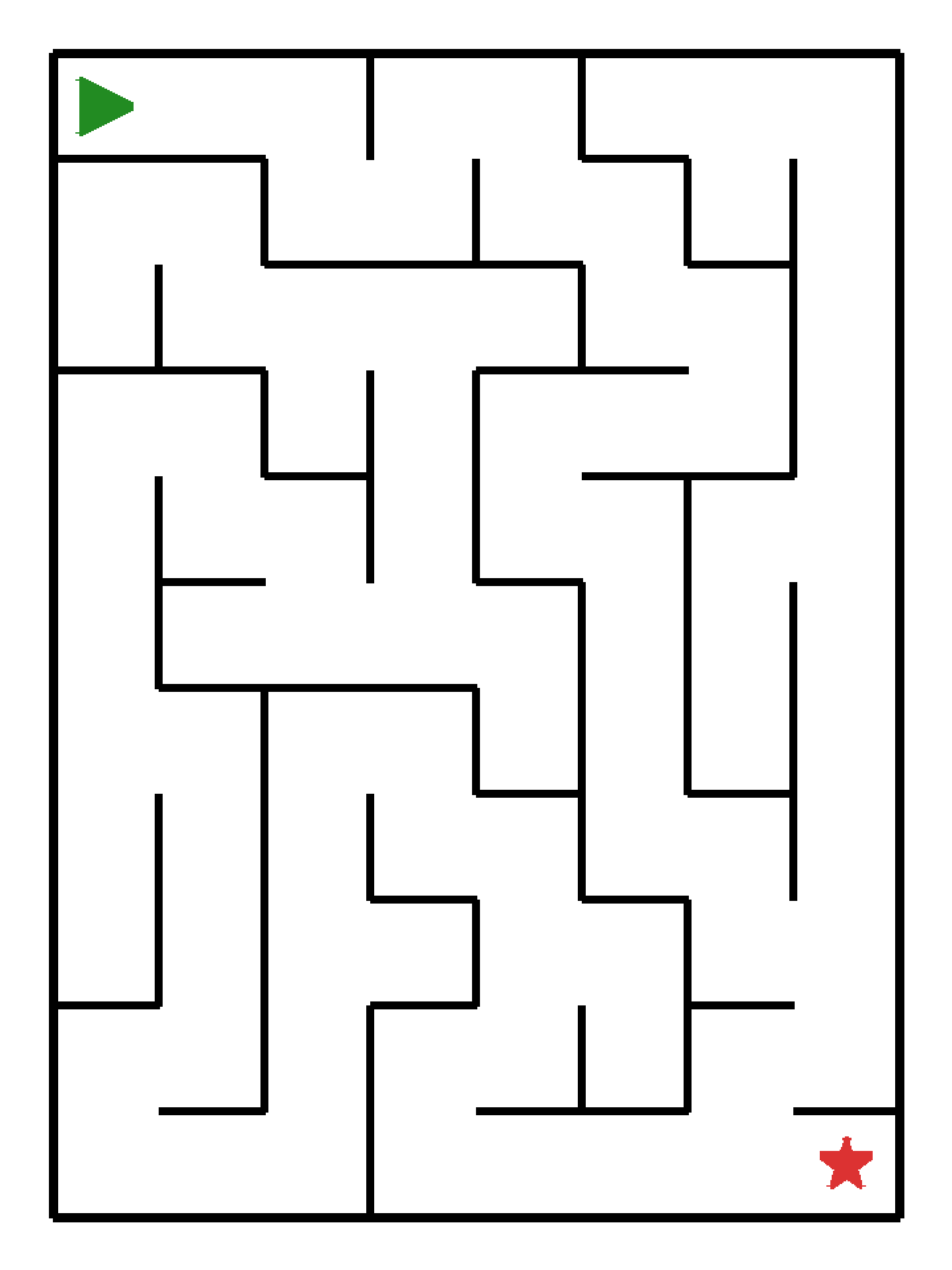 Labyrinth-Rätsel Labyrinth (leicht) für Vorschule aus der Kategorie Labyrinth - kostenlos ausdrucken