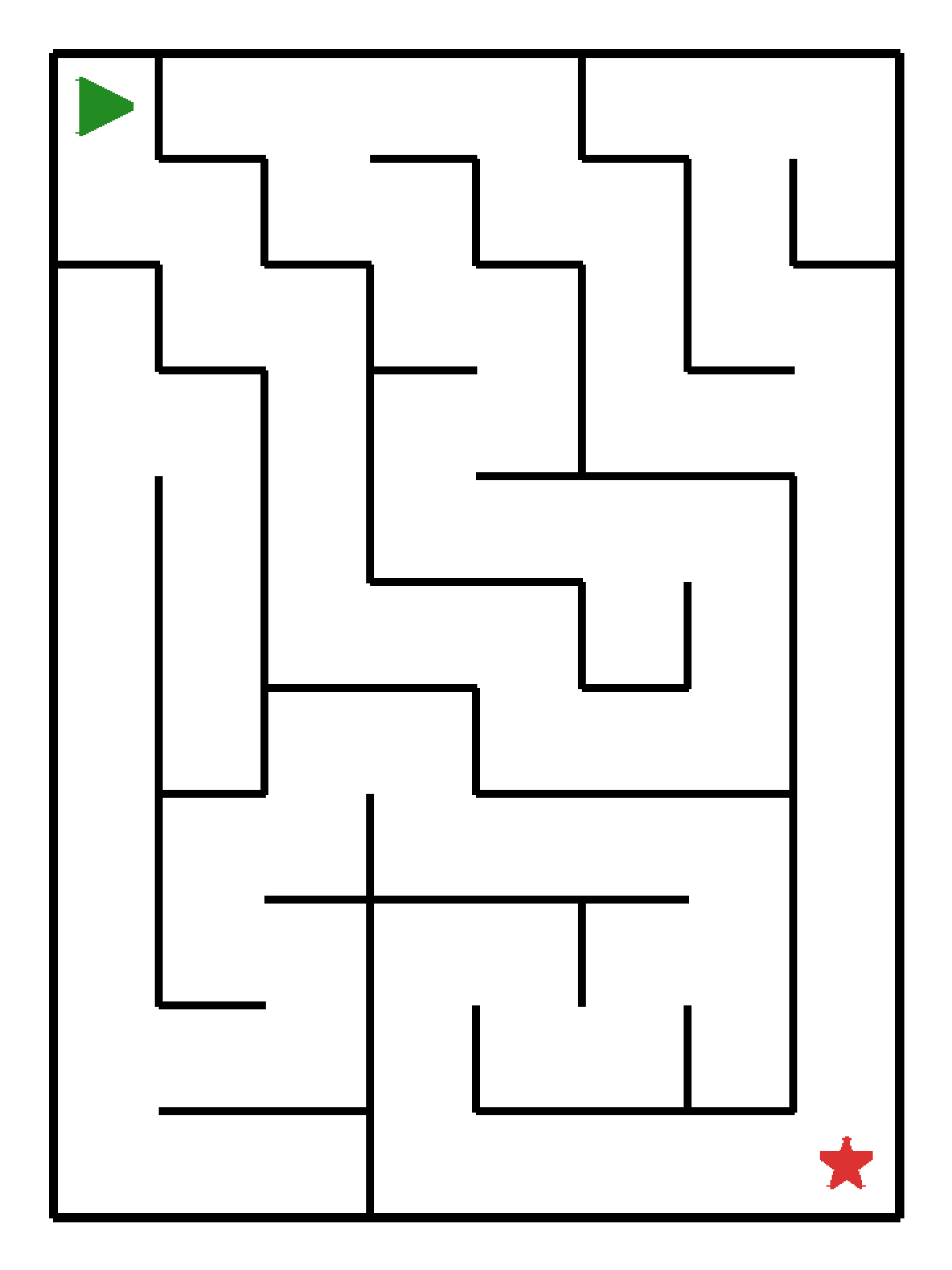 Labyrinth-Rätsel Labyrinth (leicht) für Vorschule aus der Kategorie Labyrinth - kostenlos ausdrucken