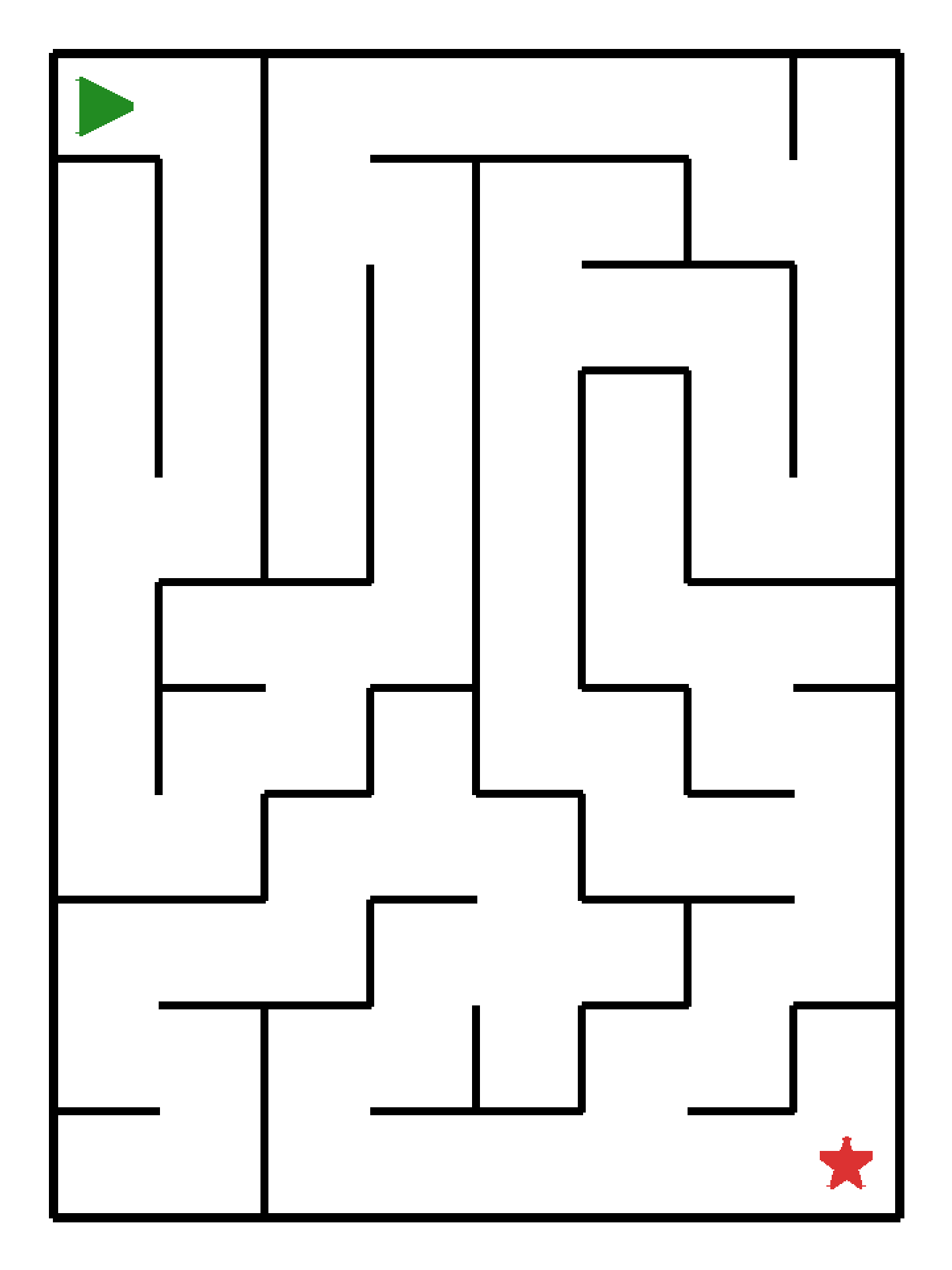 Labyrinth-Rätsel Labyrinth (leicht) für Vorschule aus der Kategorie Labyrinth - kostenlos ausdrucken