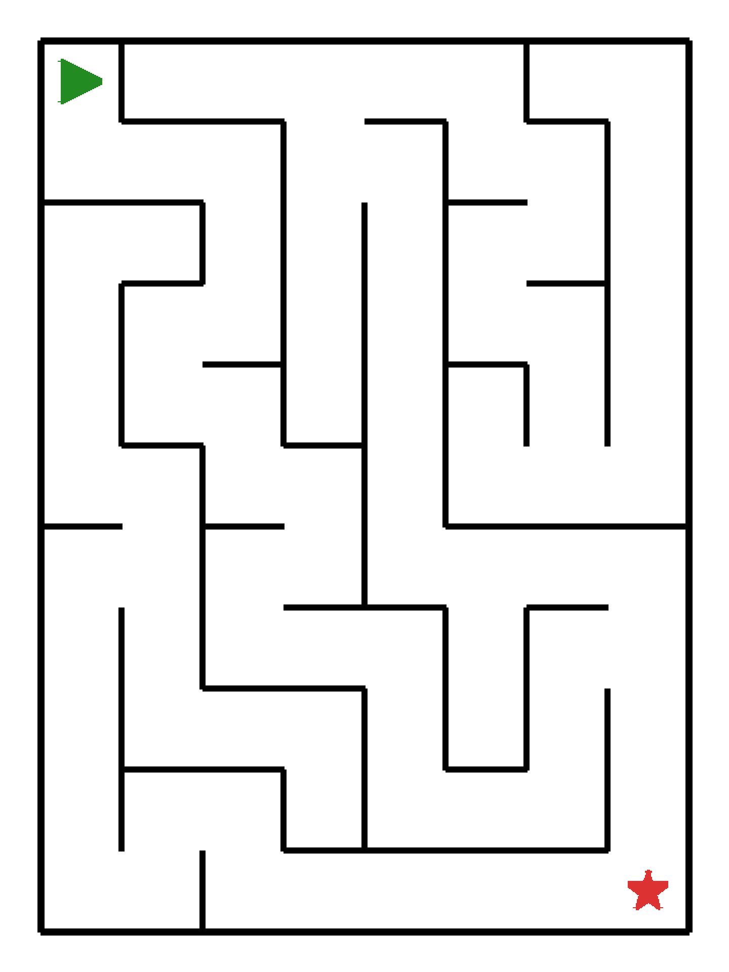 Labyrinth-Rätsel Labyrinth (leicht) für Vorschule aus der Kategorie Labyrinth - kostenlos ausdrucken