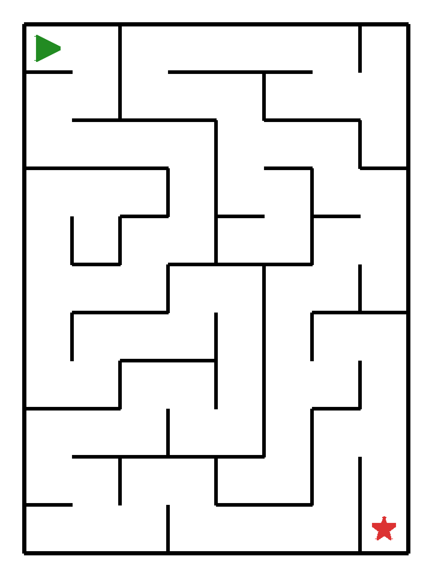 Labyrinth-Rätsel Labyrinth (leicht) für Vorschule aus der Kategorie Labyrinth - kostenlos ausdrucken