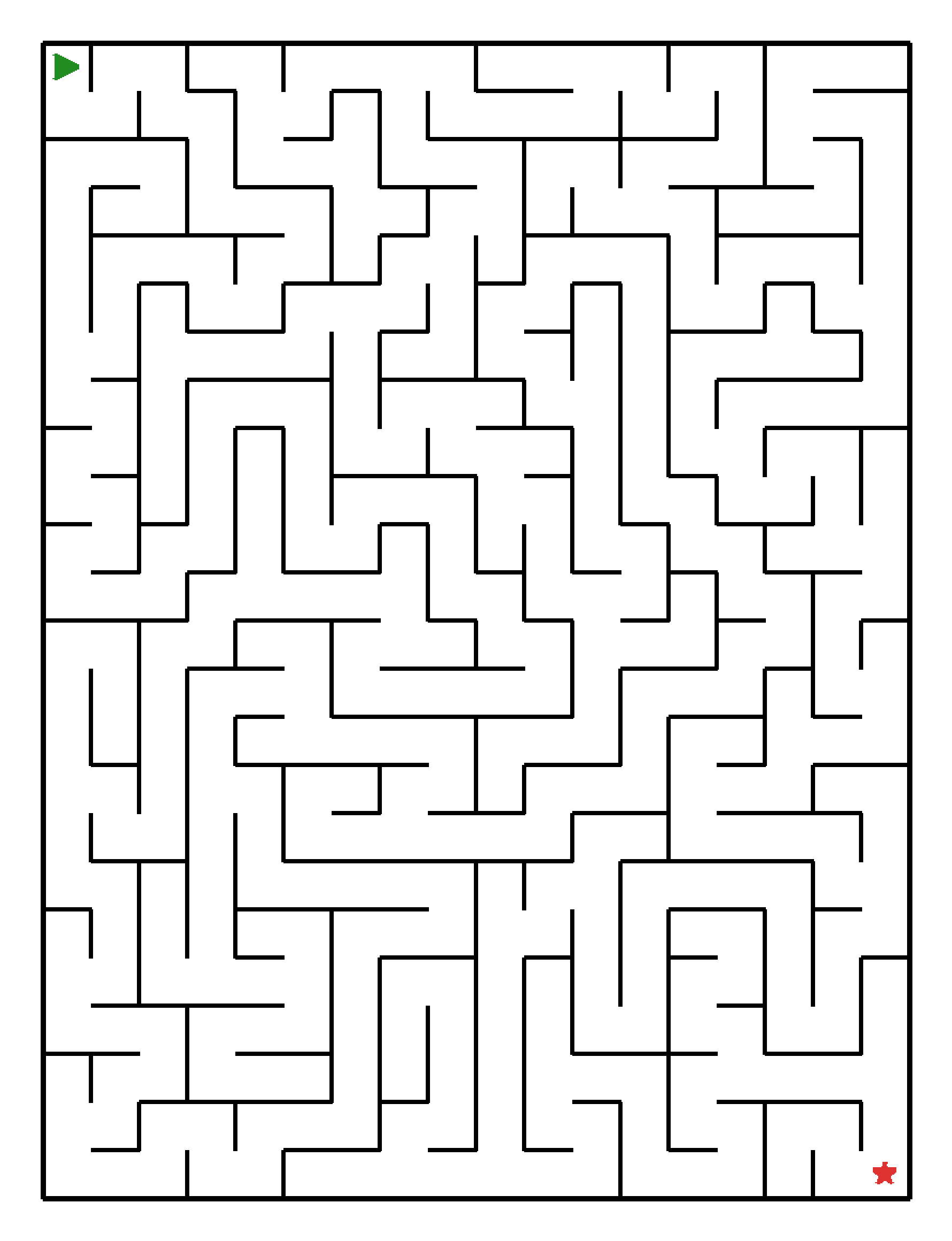 Labyrinth-Rätsel Labyrinth (leicht) für Grundschule aus der Kategorie Labyrinth - kostenlos ausdrucken