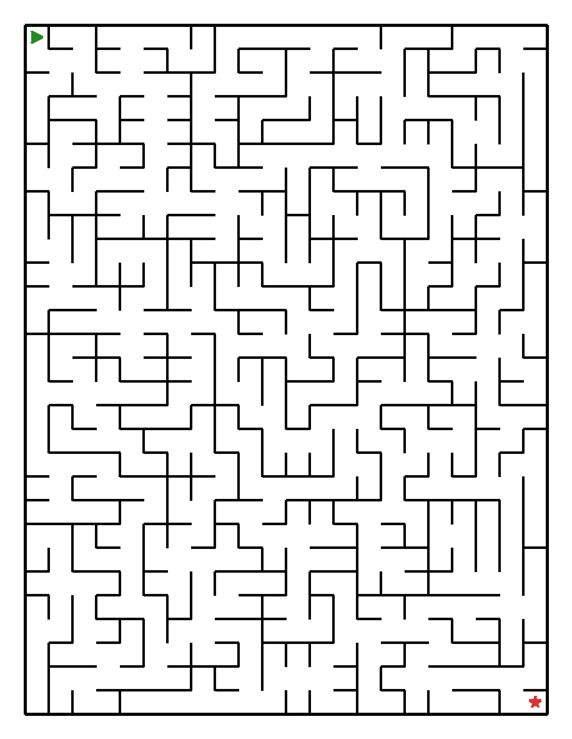 Labyrinth-Rätsel Labyrinth (mittel) für Grundschule aus der Kategorie Labyrinth - kostenlos ausdrucken