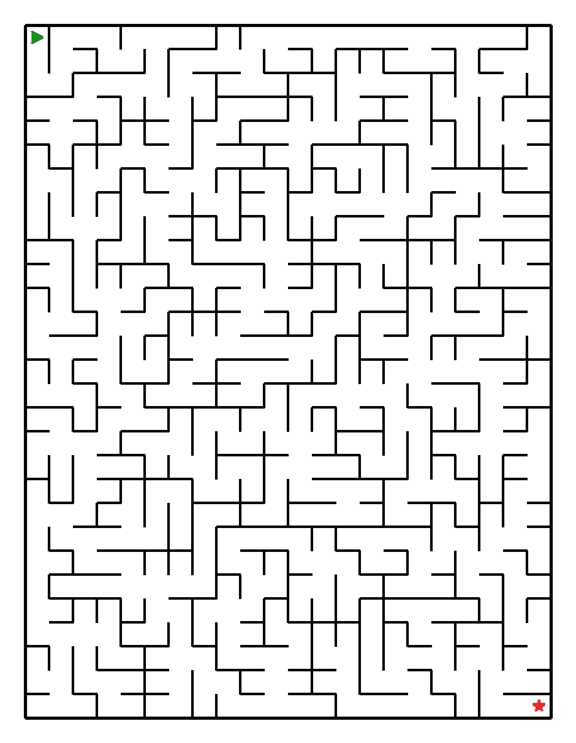 Labyrinth-Rätsel Labyrinth (mittel) für Grundschule aus der Kategorie Labyrinth - kostenlos ausdrucken