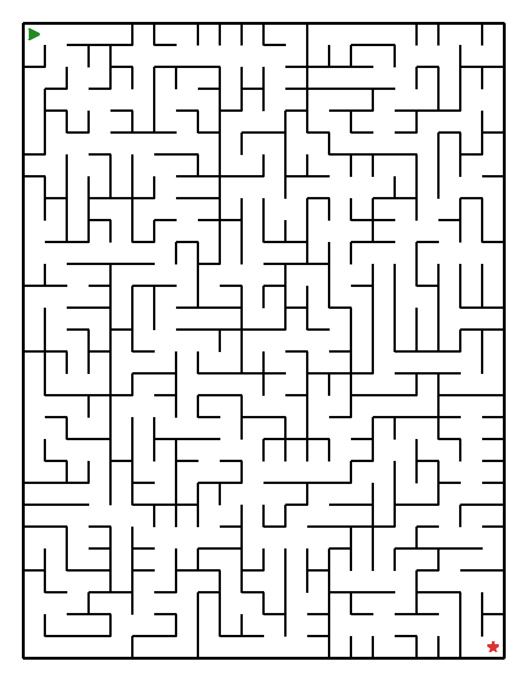 Labyrinth-Rätsel Labyrinth (mittel) für Grundschule aus der Kategorie Labyrinth - kostenlos ausdrucken