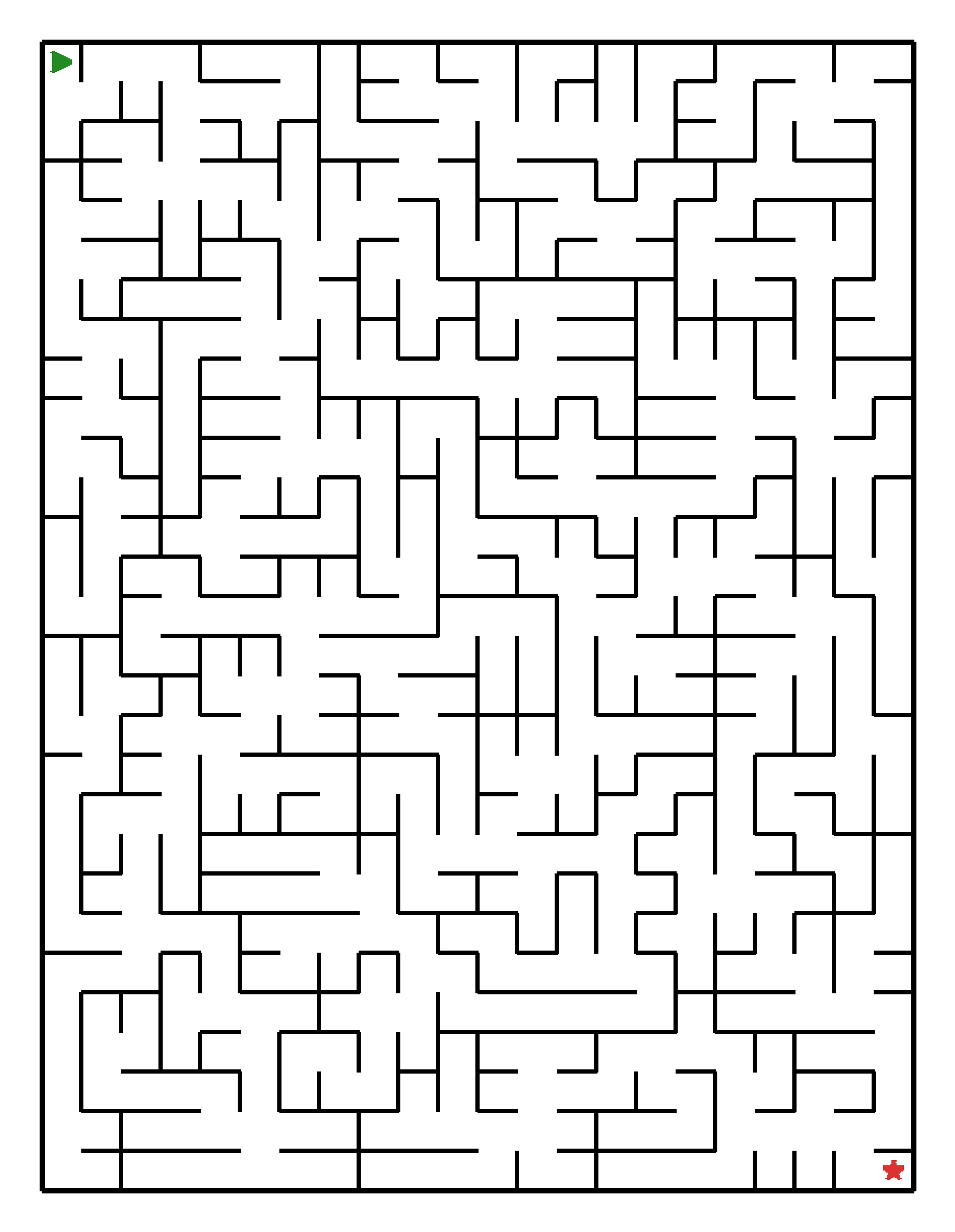 Labyrinth-Rätsel Labyrinth (mittel) für Grundschule aus der Kategorie Labyrinth - kostenlos ausdrucken