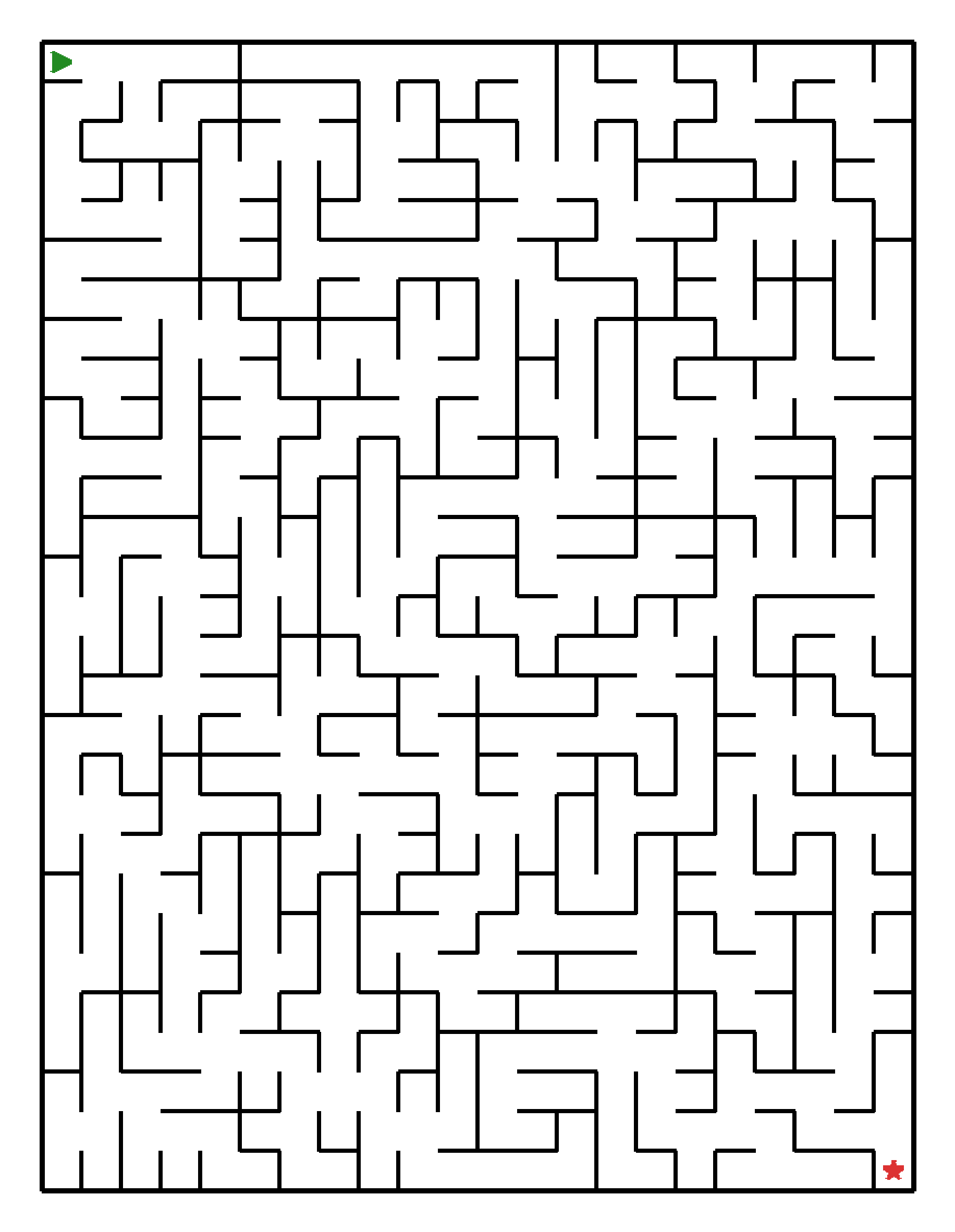 Labyrinth-Rätsel Labyrinth (mittel) für Grundschule aus der Kategorie Labyrinth - kostenlos ausdrucken