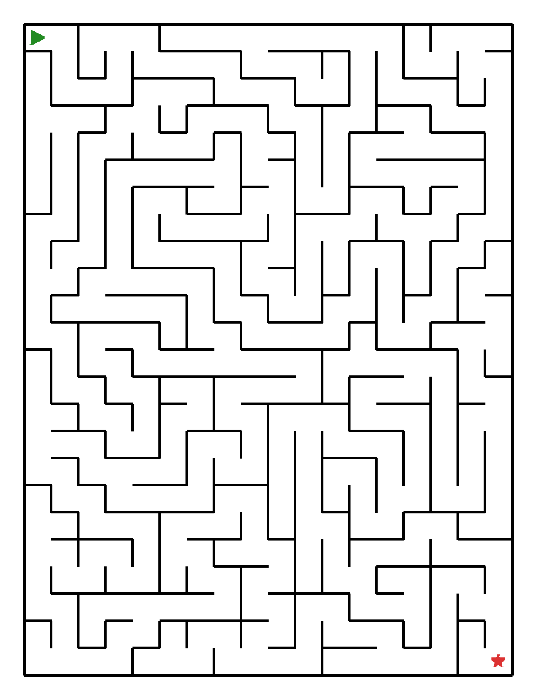 Labyrinth-Rätsel Labyrinth (leicht) für Grundschule aus der Kategorie Labyrinth - kostenlos ausdrucken