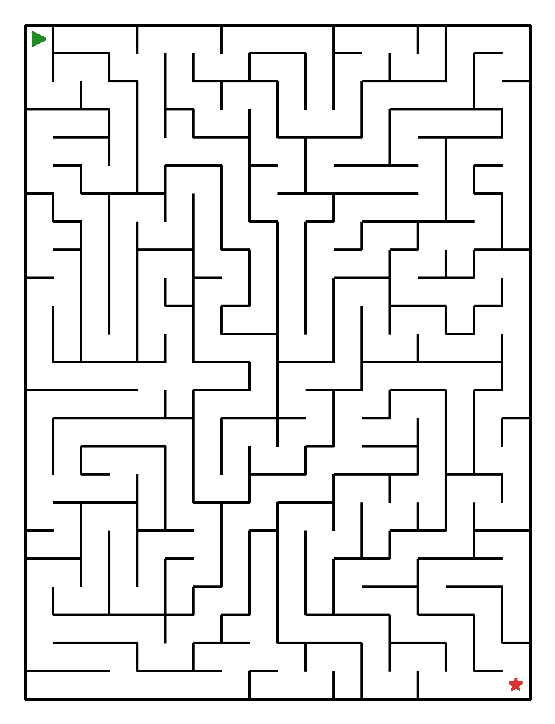 Labyrinth-Rätsel Labyrinth (leicht) für Grundschule aus der Kategorie Labyrinth - kostenlos ausdrucken