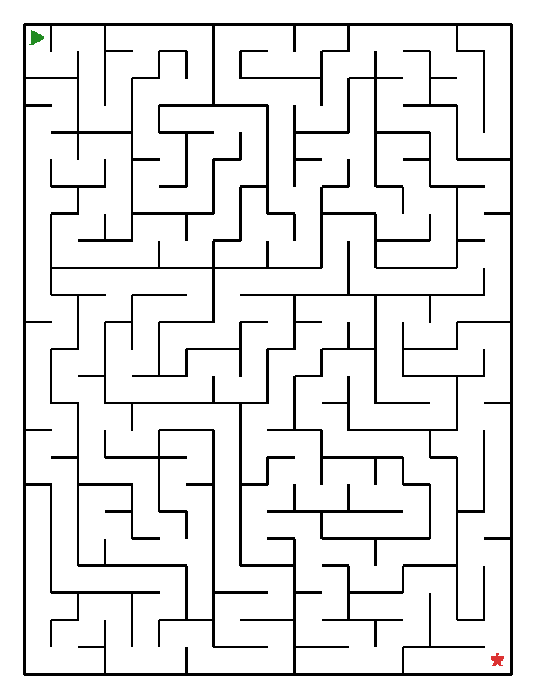 Labyrinth-Rätsel Labyrinth (leicht) für Grundschule aus der Kategorie Labyrinth - kostenlos ausdrucken