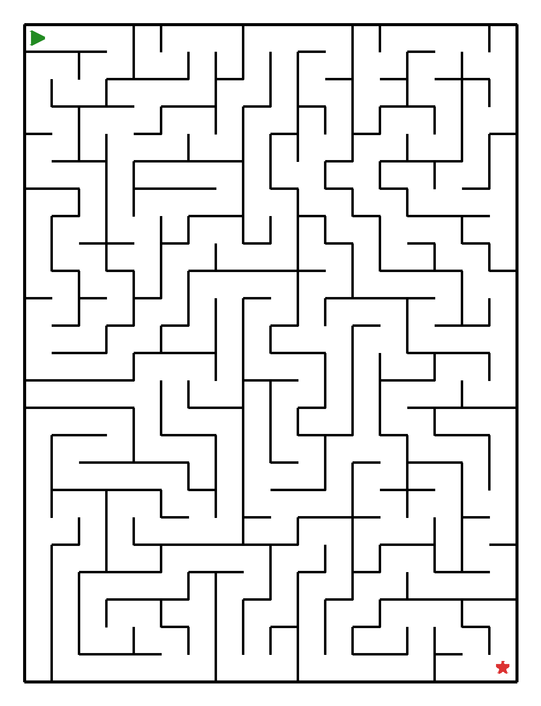 Labyrinth-Rätsel Labyrinth (leicht) für Grundschule aus der Kategorie Labyrinth - kostenlos ausdrucken