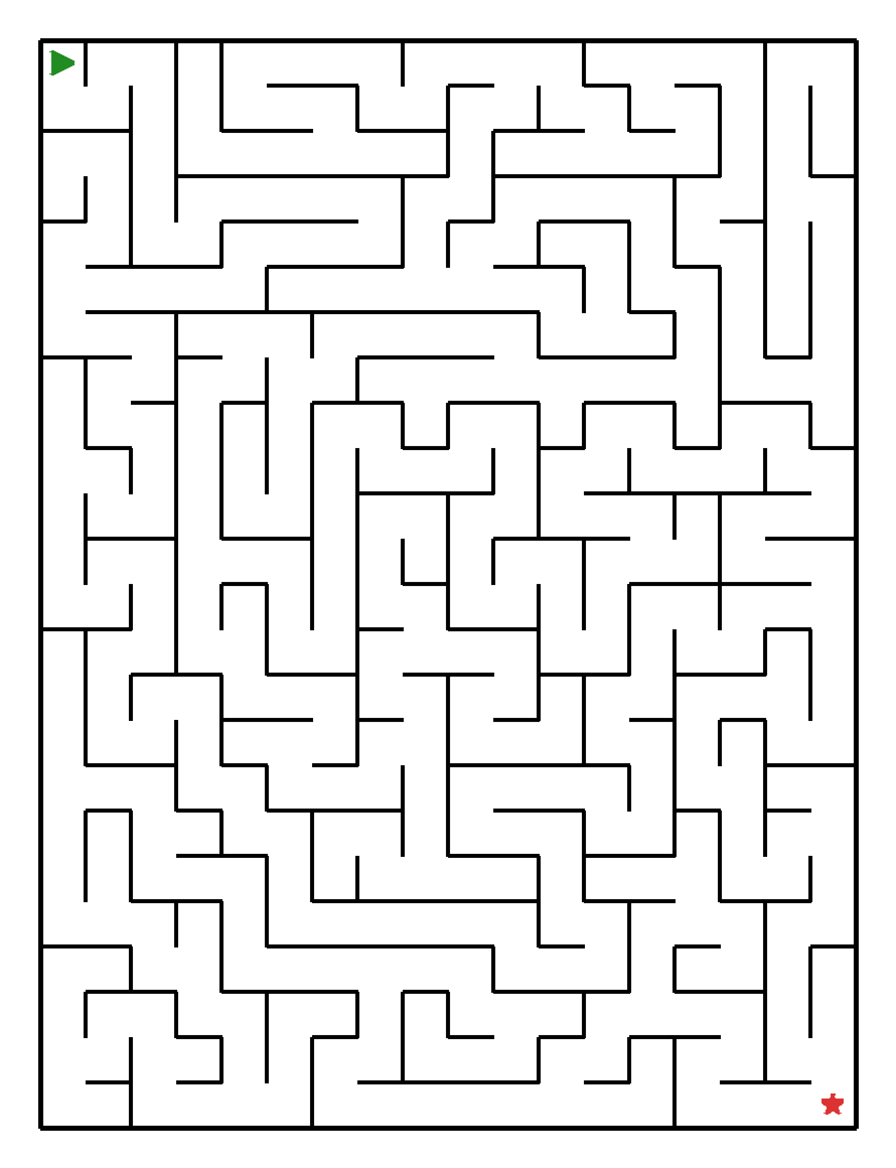 Labyrinth-Rätsel Labyrinth (leicht) für Grundschule aus der Kategorie Labyrinth - kostenlos ausdrucken