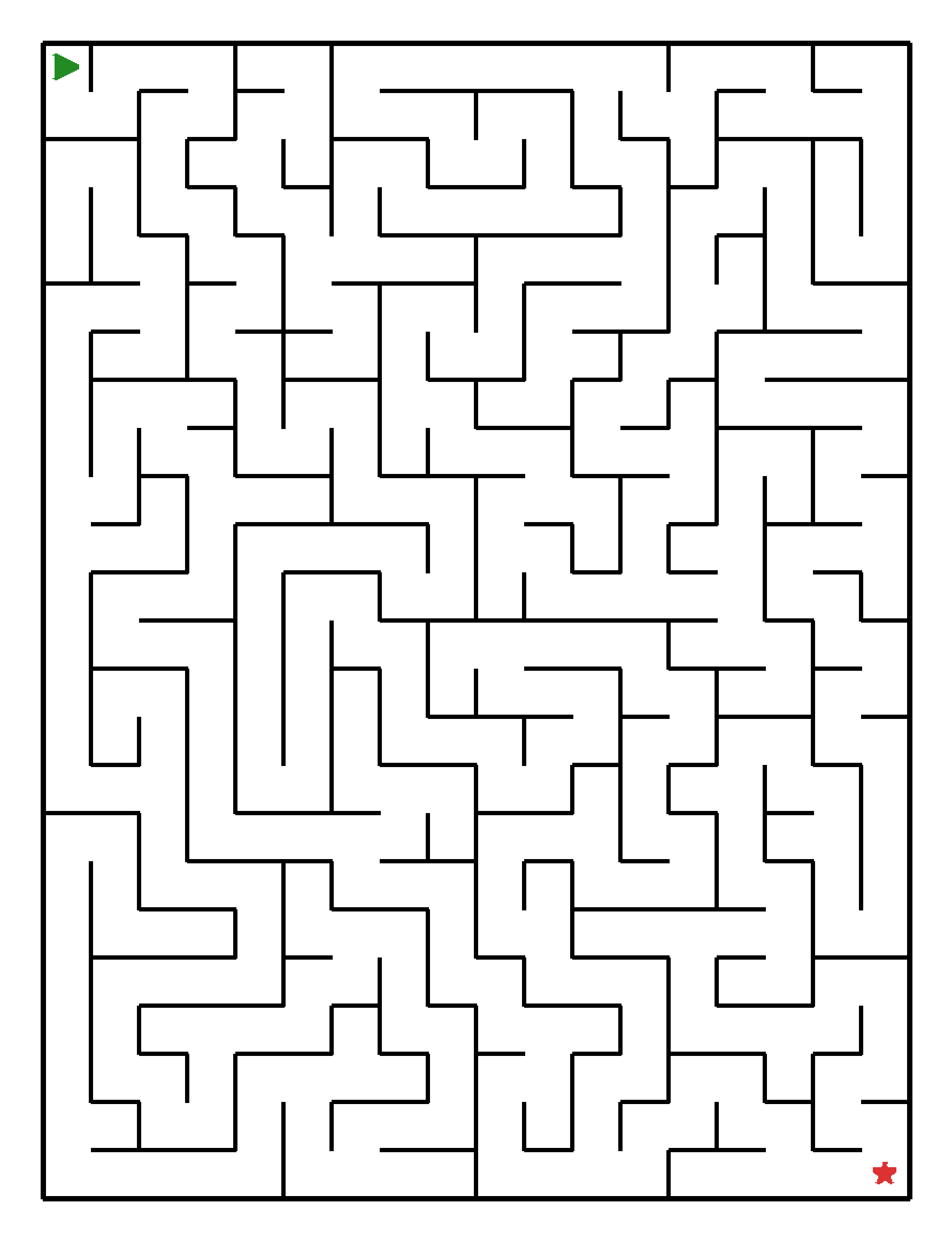 Labyrinth-Rätsel Labyrinth (leicht) für Grundschule aus der Kategorie Labyrinth - kostenlos ausdrucken