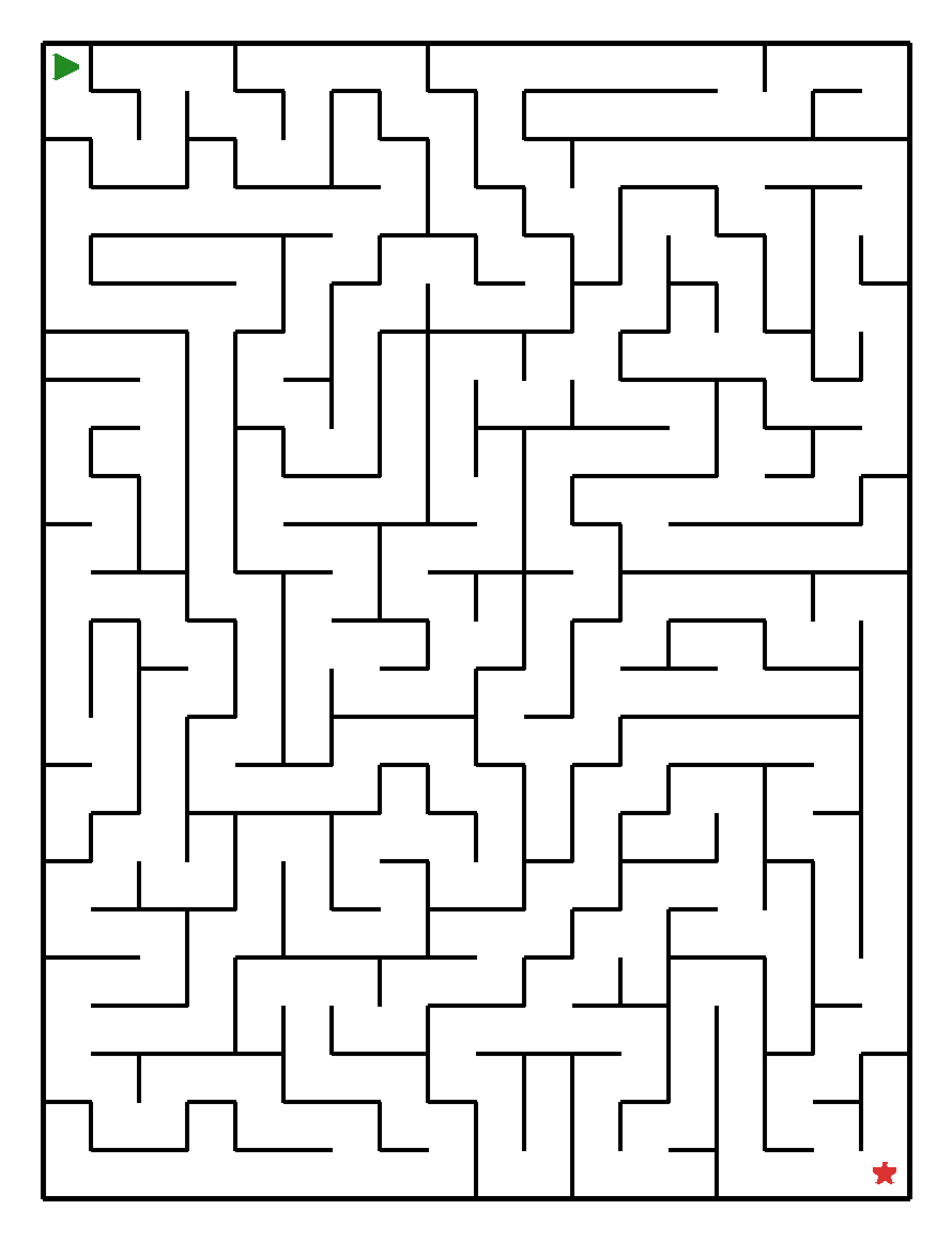 Labyrinth-Rätsel Labyrinth (leicht) für Grundschule aus der Kategorie Labyrinth - kostenlos ausdrucken