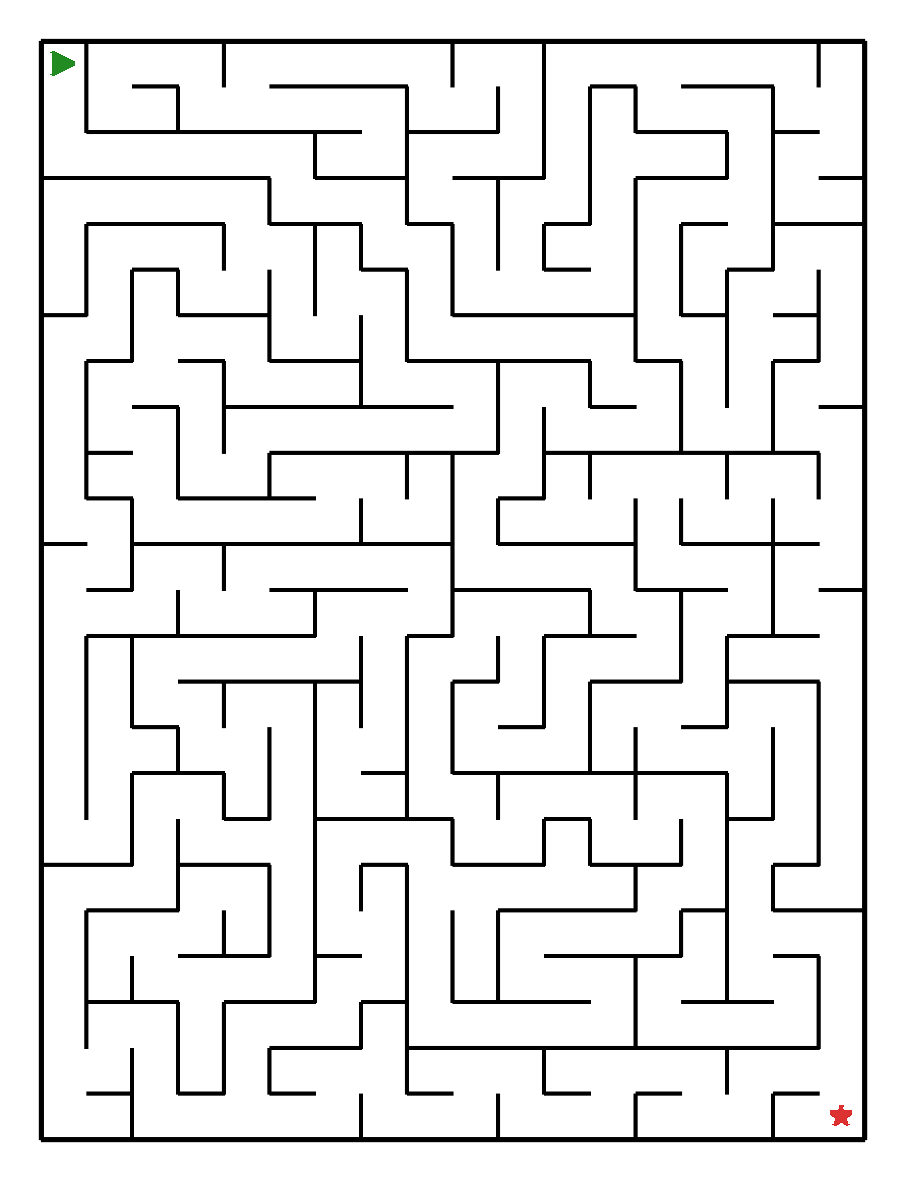 Labyrinth-Rätsel Labyrinth (leicht) für Grundschule aus der Kategorie Labyrinth - kostenlos ausdrucken