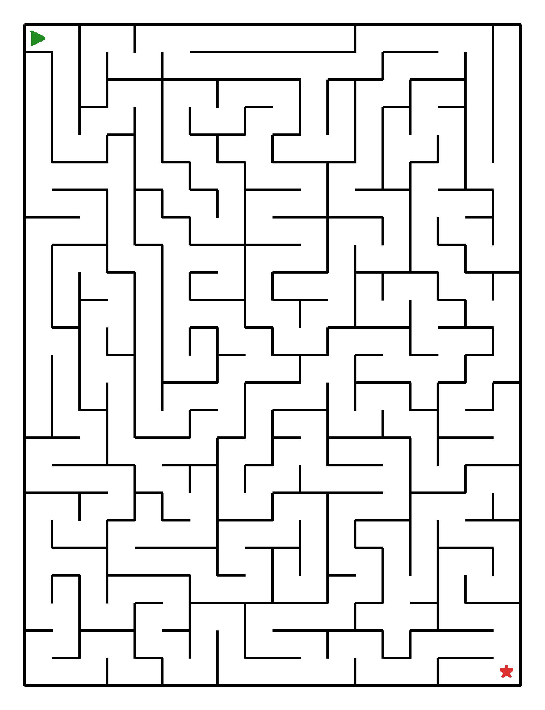 Labyrinth-Rätsel Labyrinth (leicht) für Grundschule aus der Kategorie Labyrinth - kostenlos ausdrucken