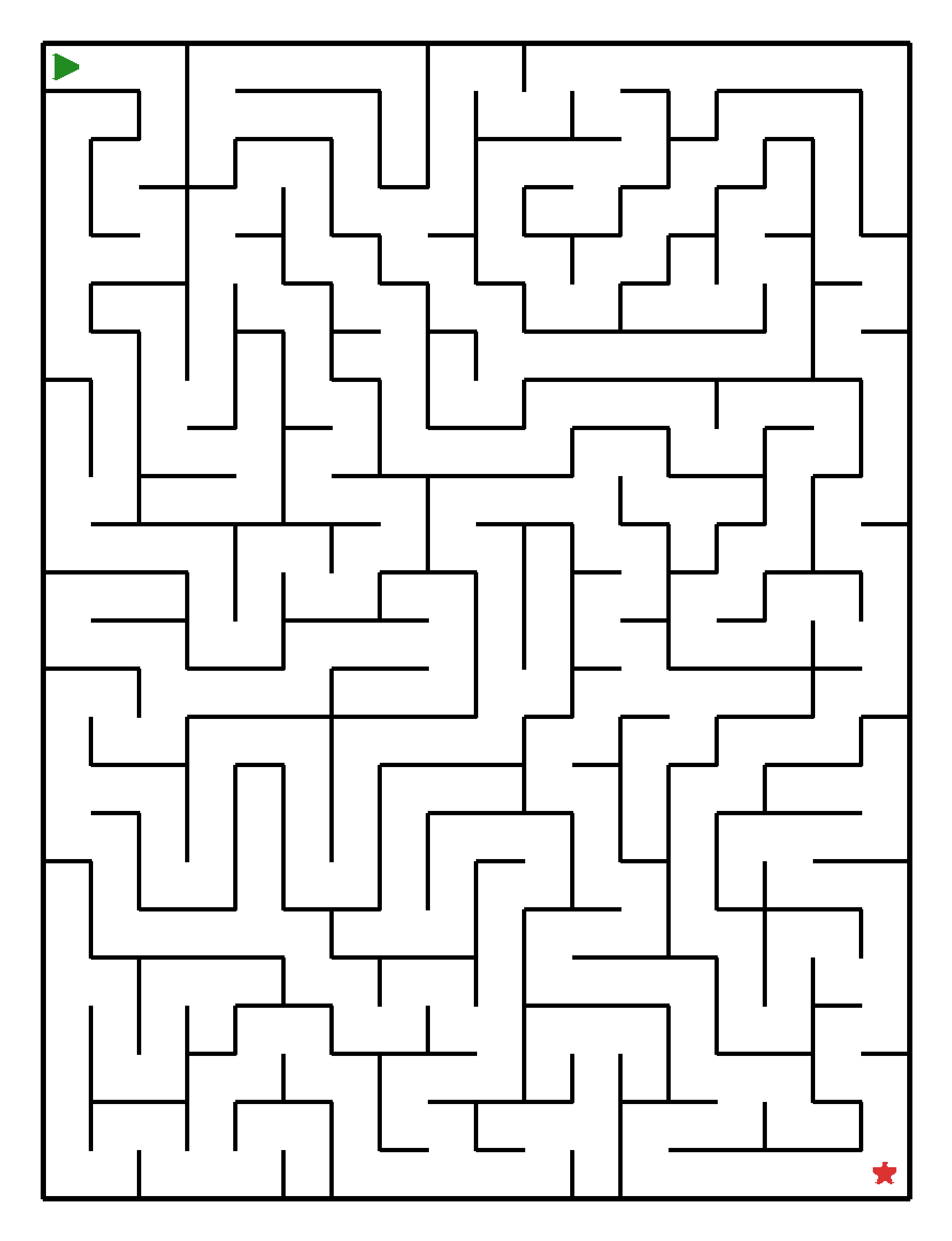 Labyrinth-Rätsel Labyrinth (leicht) für Grundschule aus der Kategorie Labyrinth - kostenlos ausdrucken