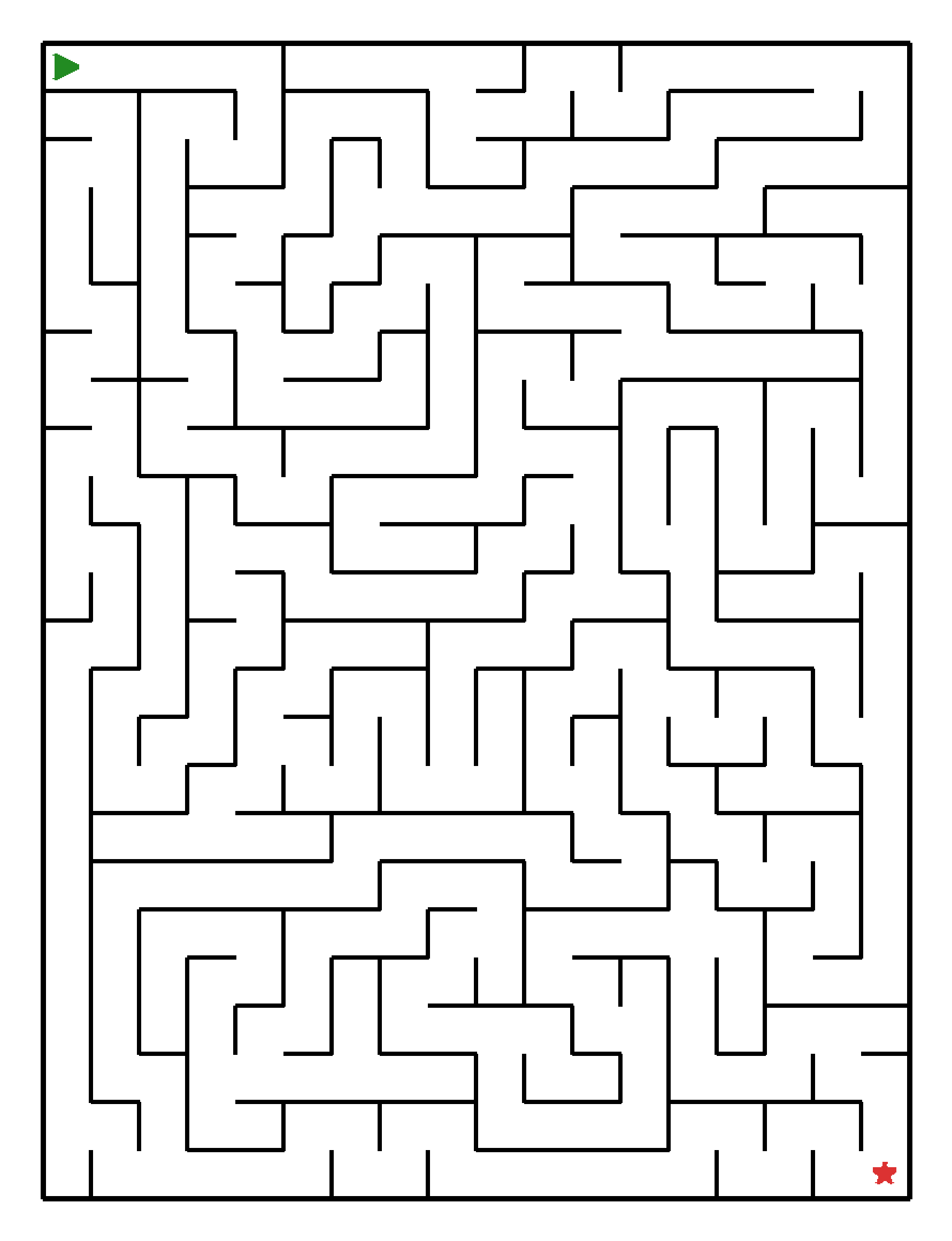 Labyrinth-Rätsel Labyrinth (leicht) für Grundschule aus der Kategorie Labyrinth - kostenlos ausdrucken