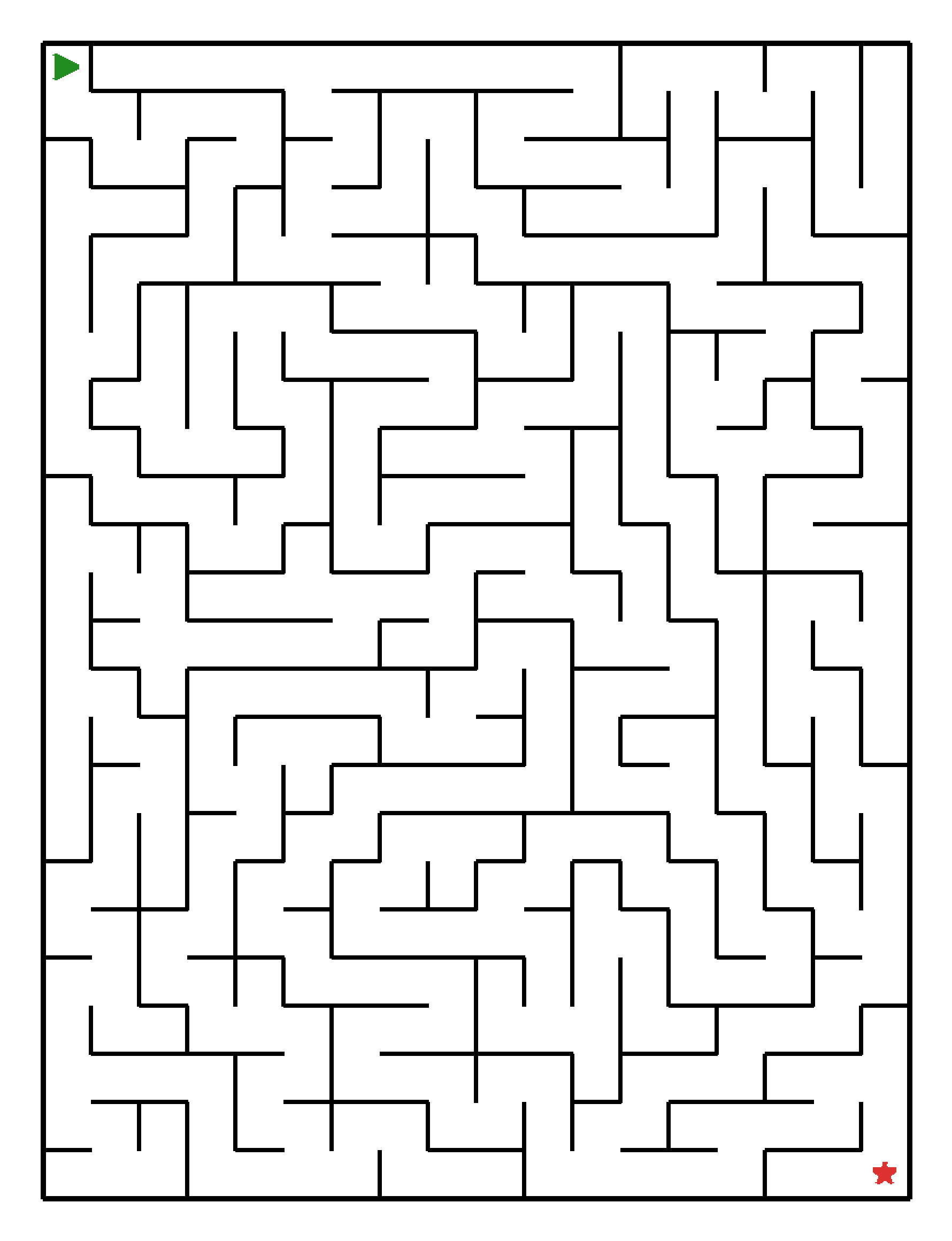 Labyrinth-Rätsel Labyrinth (leicht) für Grundschule aus der Kategorie Labyrinth - kostenlos ausdrucken