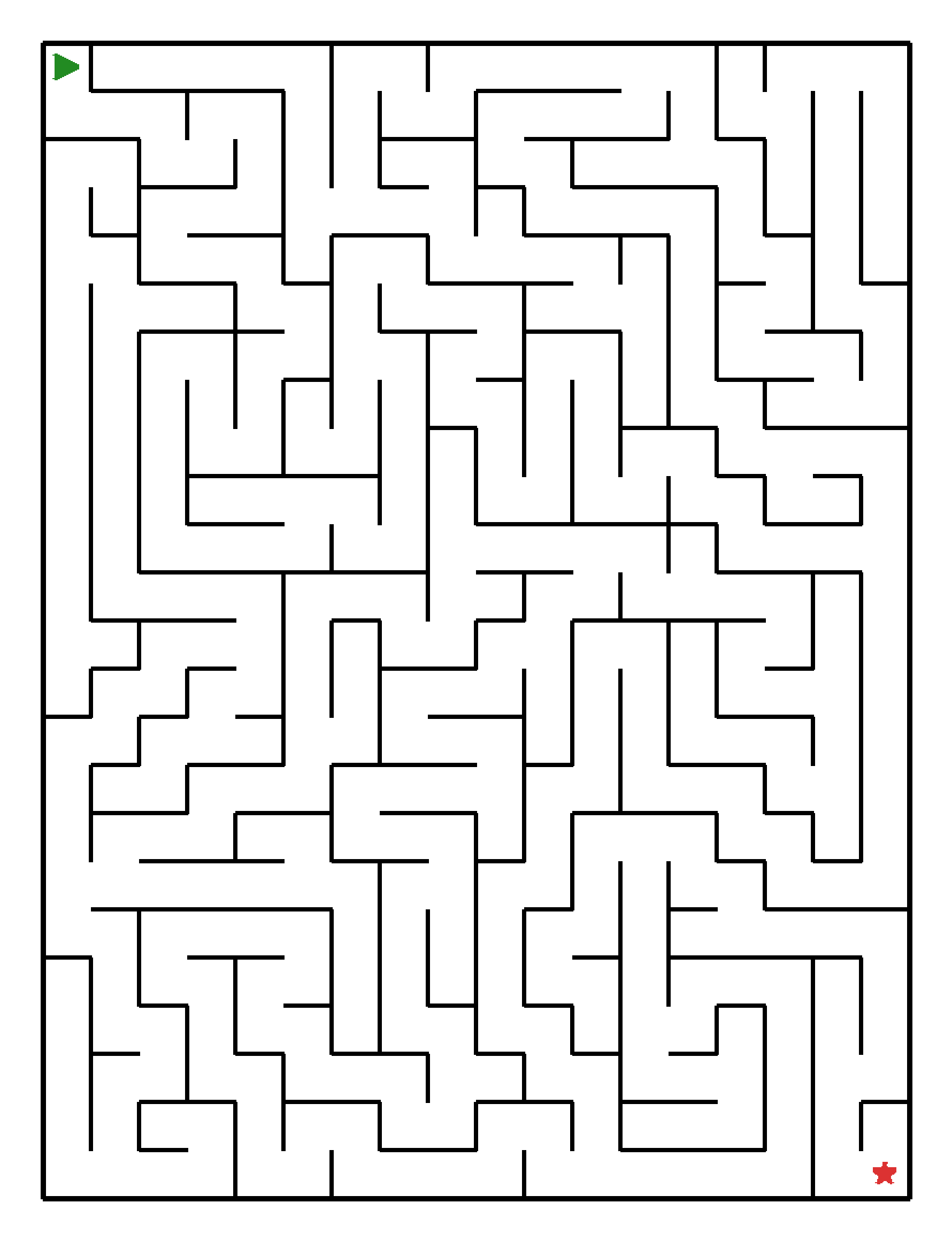 Labyrinth-Rätsel Labyrinth (leicht) für Grundschule aus der Kategorie Labyrinth - kostenlos ausdrucken