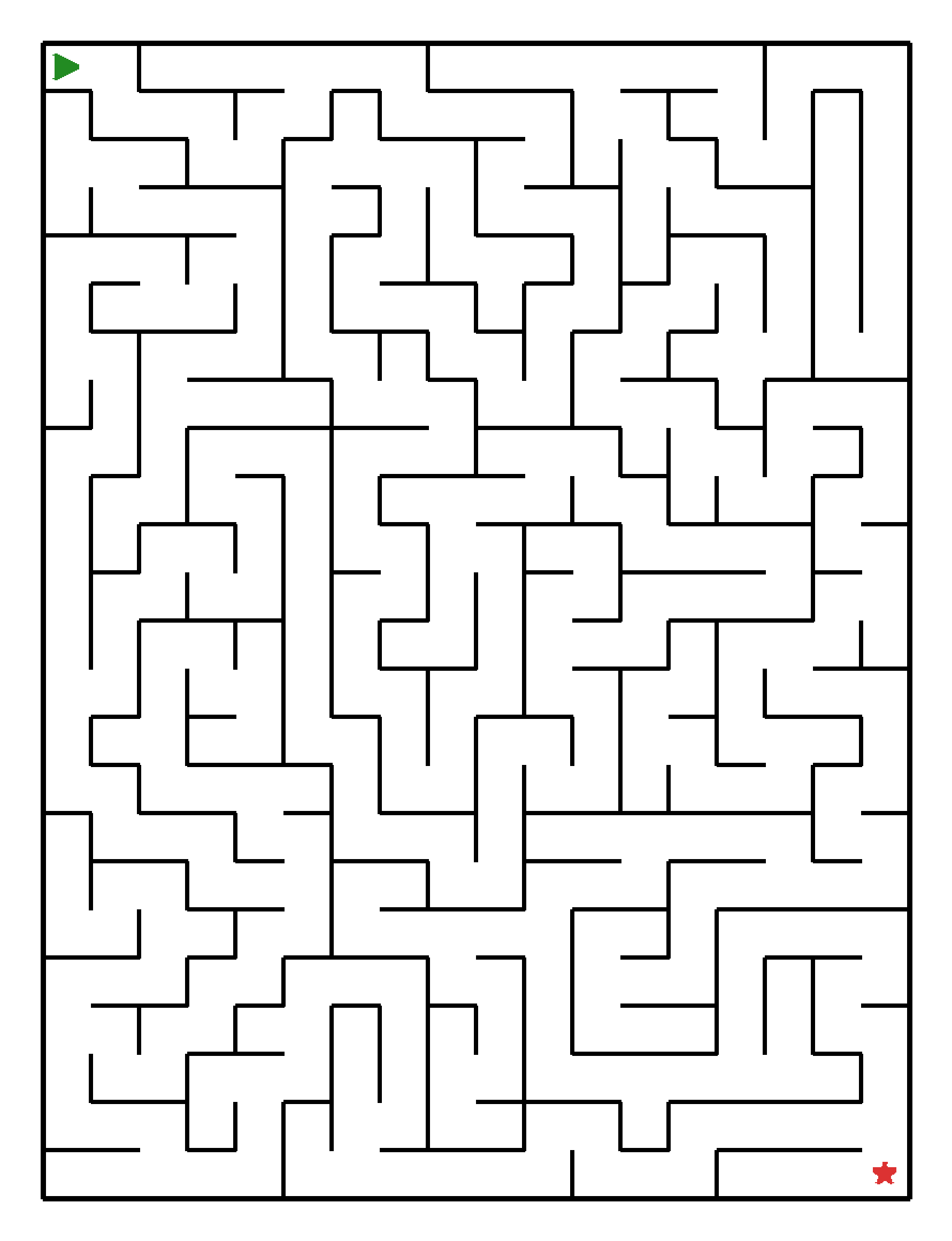 Labyrinth-Rätsel Labyrinth (leicht) für Grundschule aus der Kategorie Labyrinth - kostenlos ausdrucken