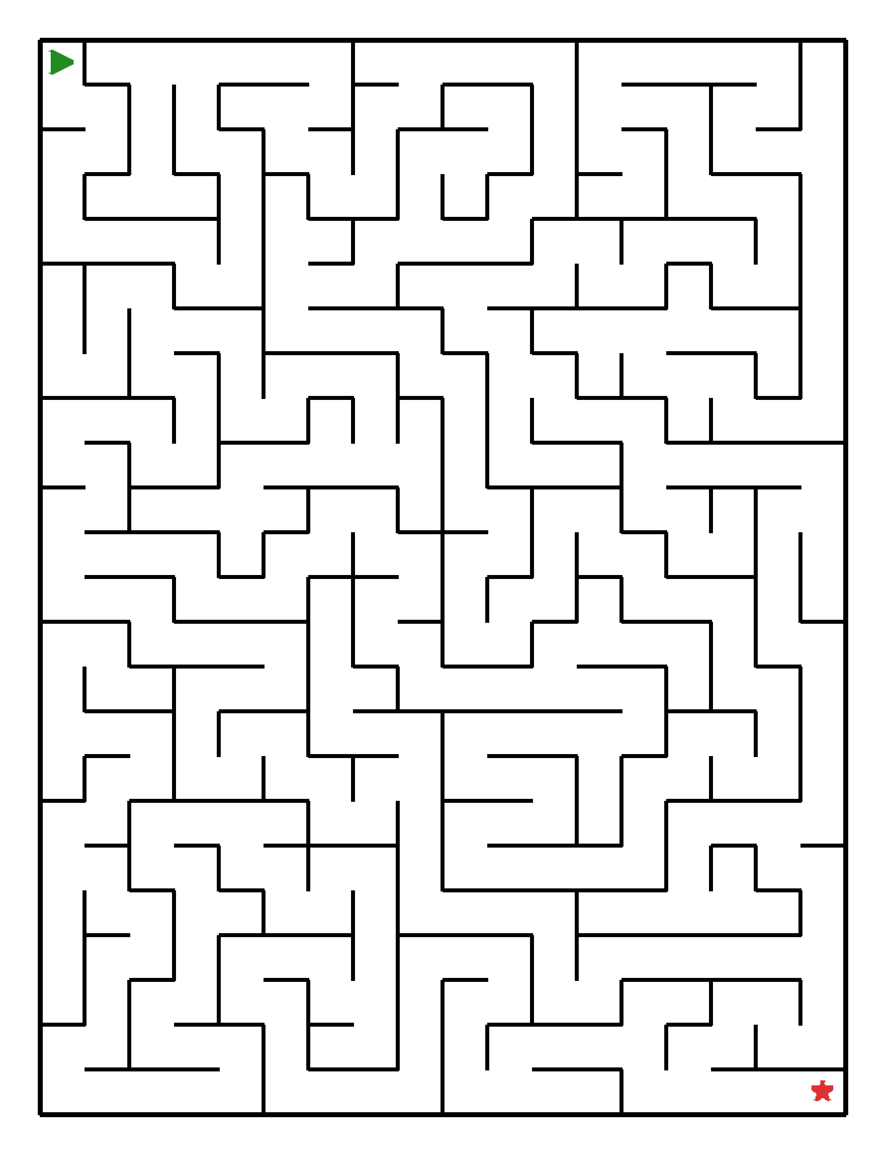 Labyrinth-Rätsel Labyrinth (leicht) für Grundschule aus der Kategorie Labyrinth - kostenlos ausdrucken