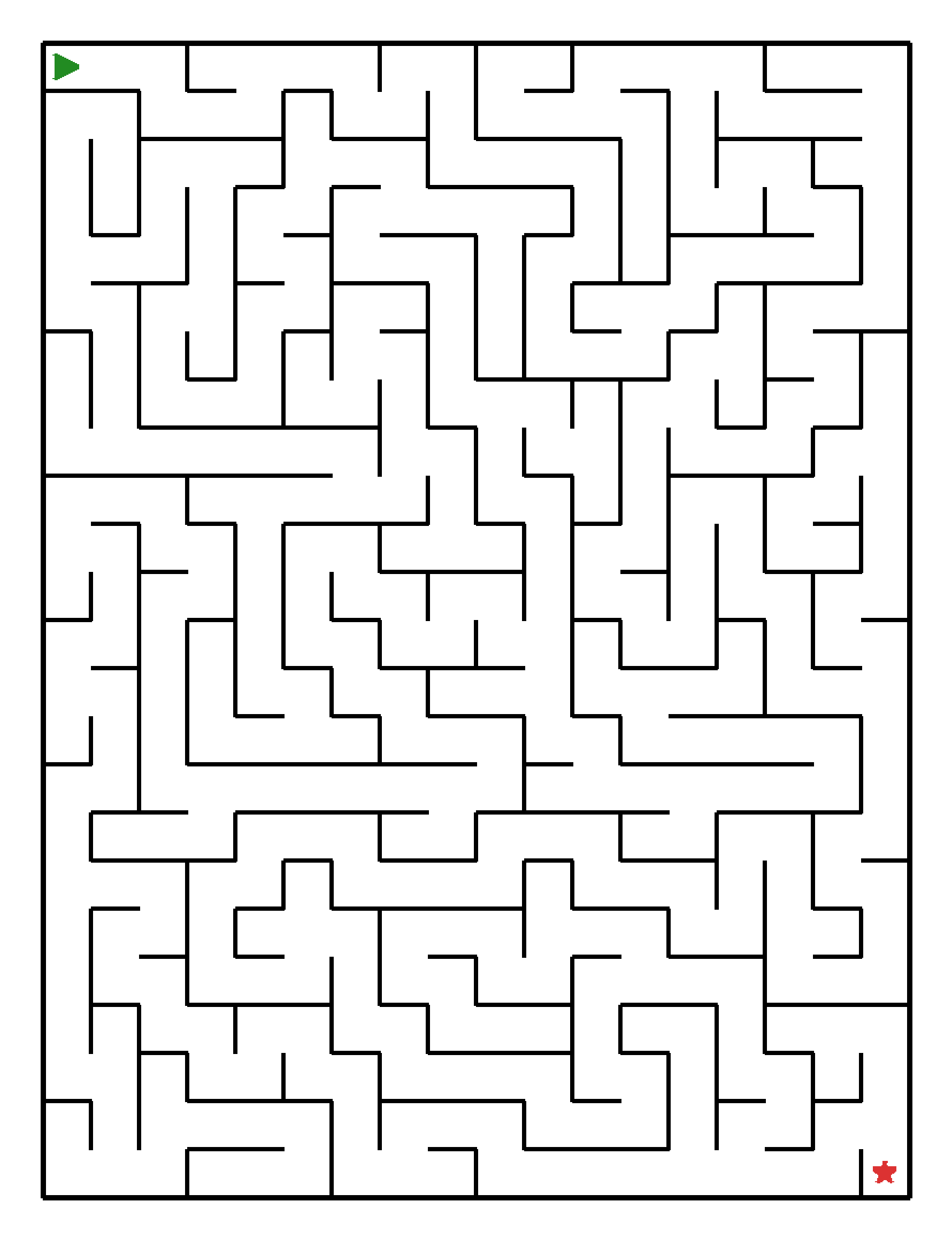 Labyrinth-Rätsel Labyrinth (leicht) für Grundschule aus der Kategorie Labyrinth - kostenlos ausdrucken