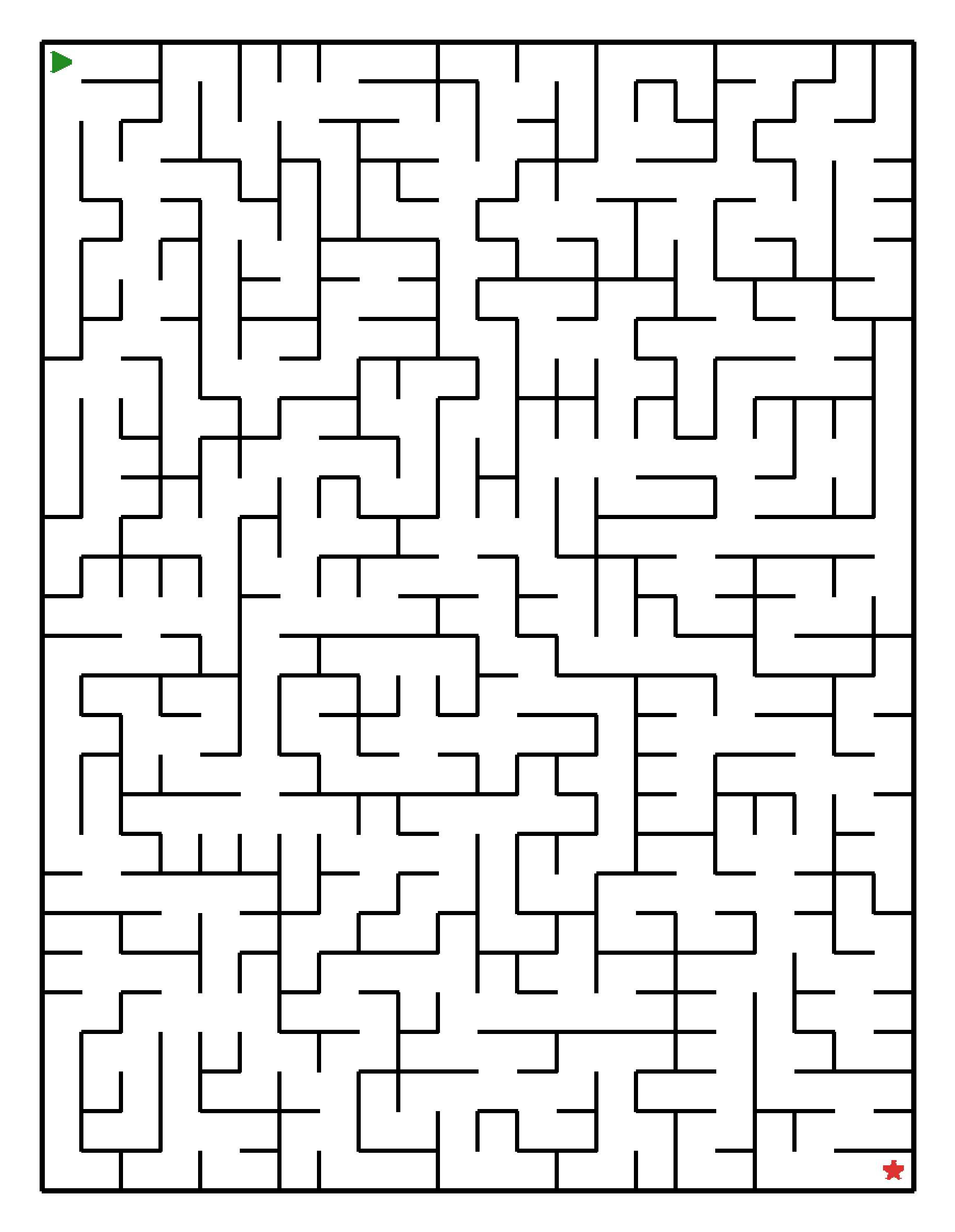 Labyrinth-Rätsel Labyrinth (mittel) für Grundschule aus der Kategorie Labyrinth - kostenlos ausdrucken