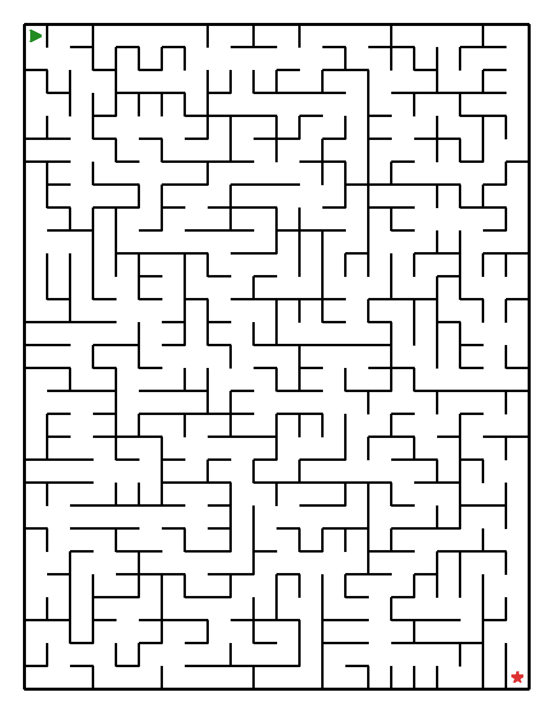 Labyrinth-Rätsel Labyrinth (mittel) für Grundschule aus der Kategorie Labyrinth - kostenlos ausdrucken