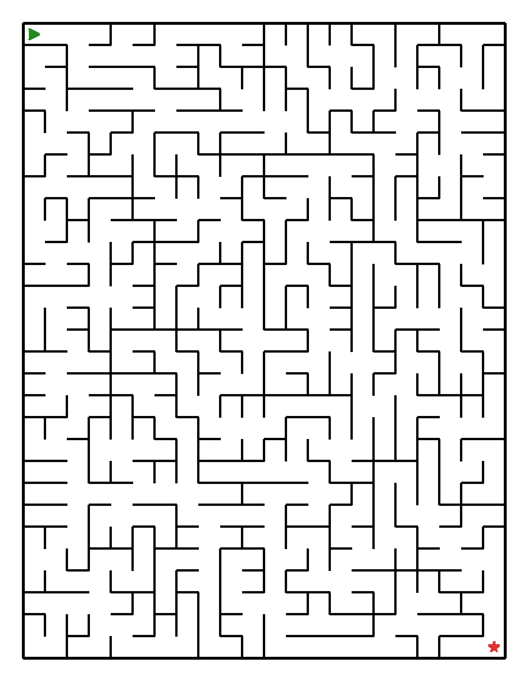 Labyrinth-Rätsel Labyrinth (mittel) für Grundschule aus der Kategorie Labyrinth - kostenlos ausdrucken