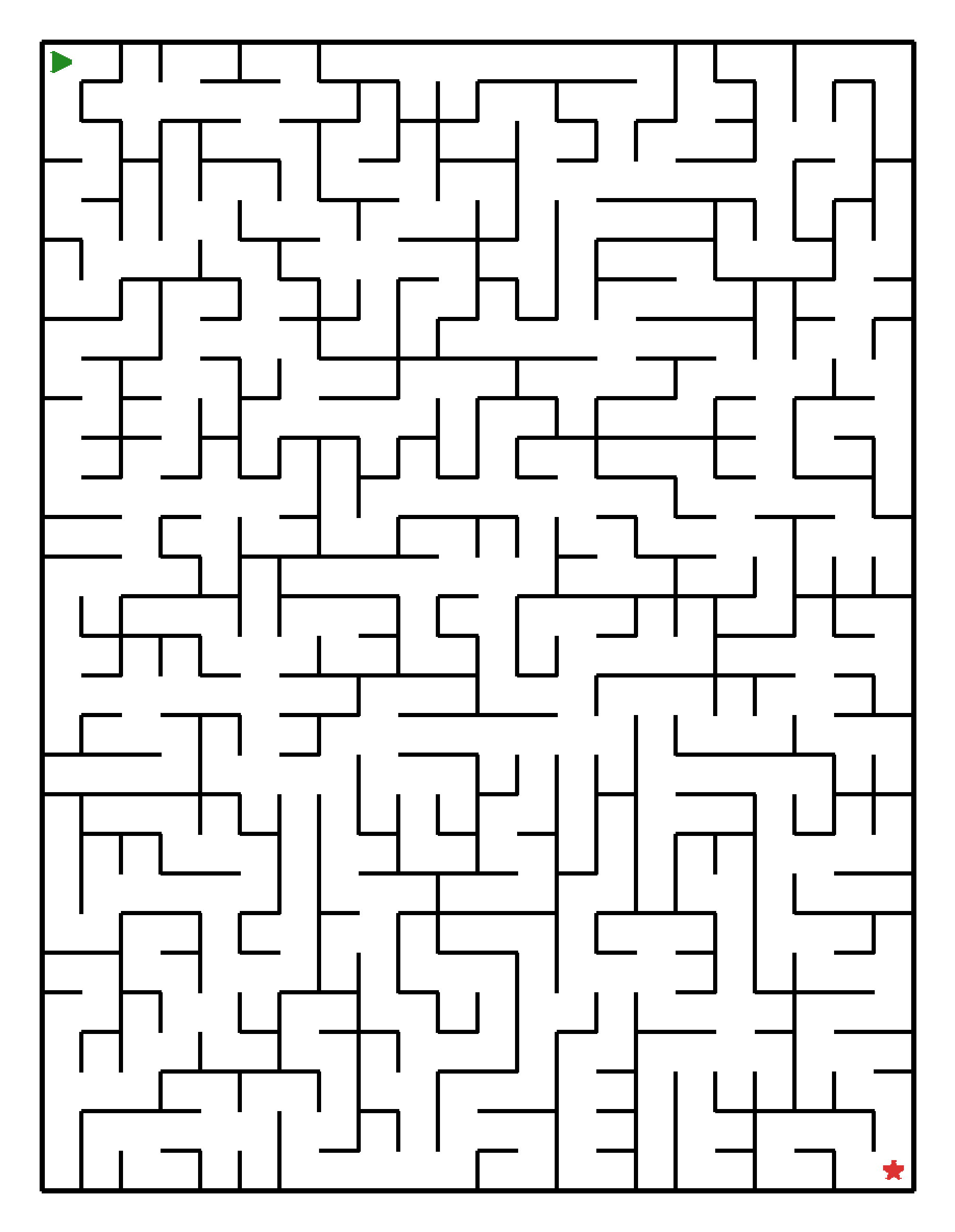 Labyrinth-Rätsel Labyrinth (mittel) für Grundschule aus der Kategorie Labyrinth - kostenlos ausdrucken